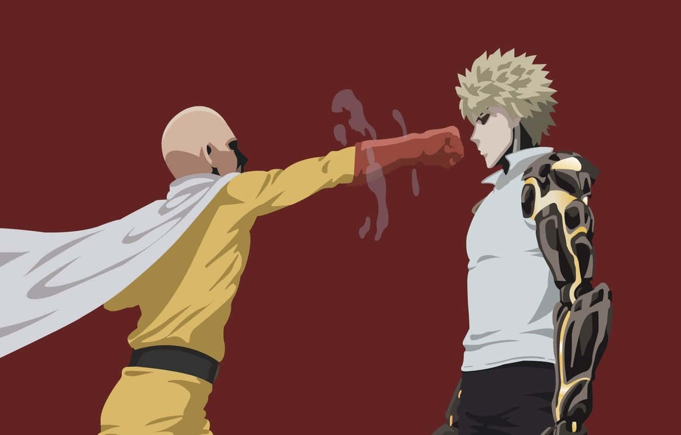 One Punch Man, minimalist, bald fighter, HD Desktop Wallpaper