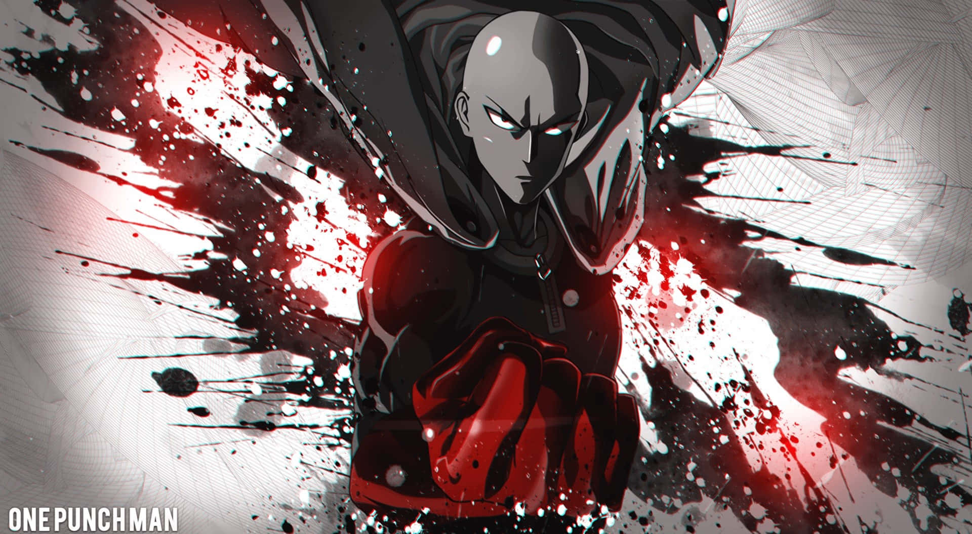One Punch Man Season 2, bald anime hero, black suit, Full HD Desktop Wallpaper