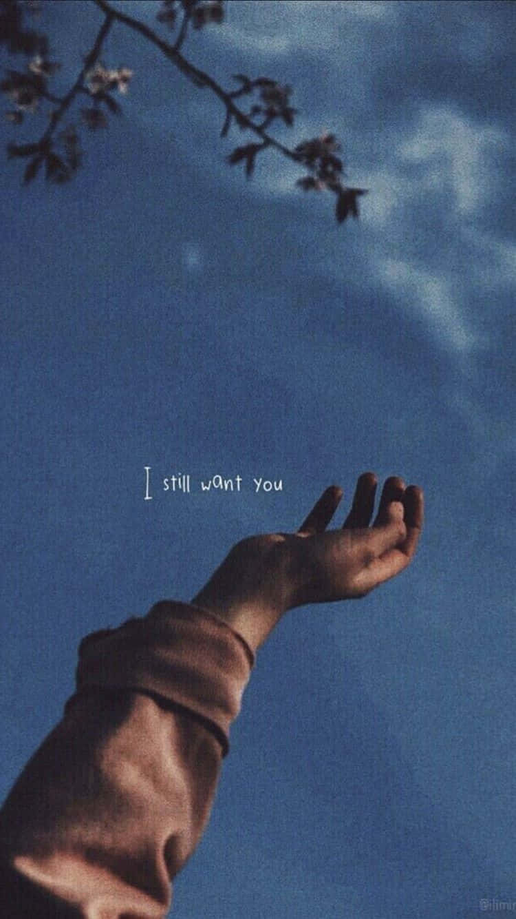 Unilateral Love Message, deep blue sky, blossoming tree branches, HD Phone Wallpaper