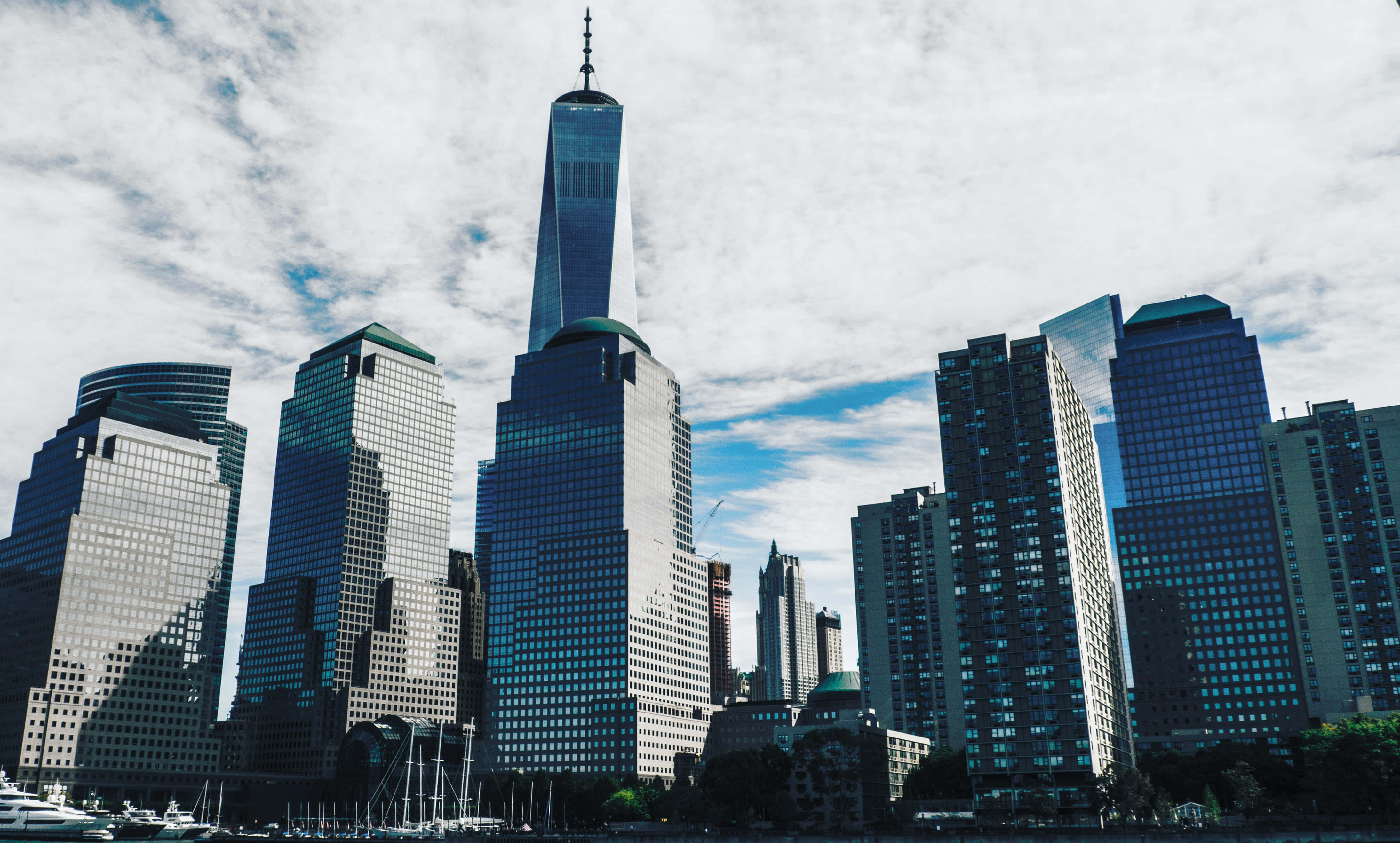 One World Trade Center, skyscrapers, glass, 4K Desktop Wallpaper