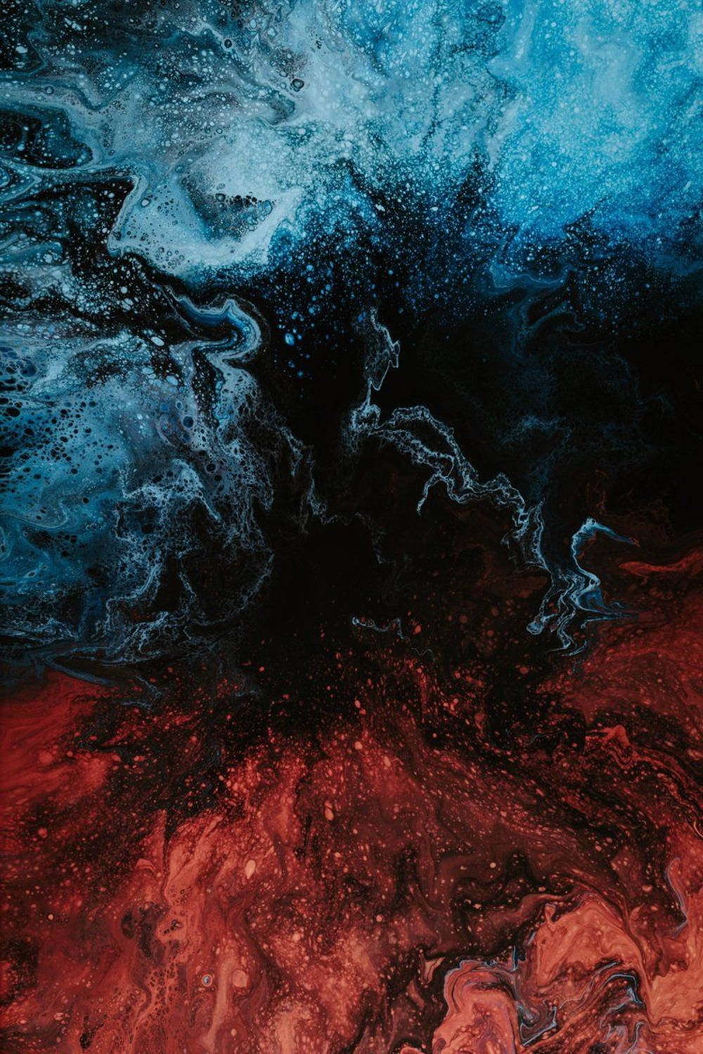 Oneplus 8 Pro, deep red, electric blue, HD Phone Wallpaper