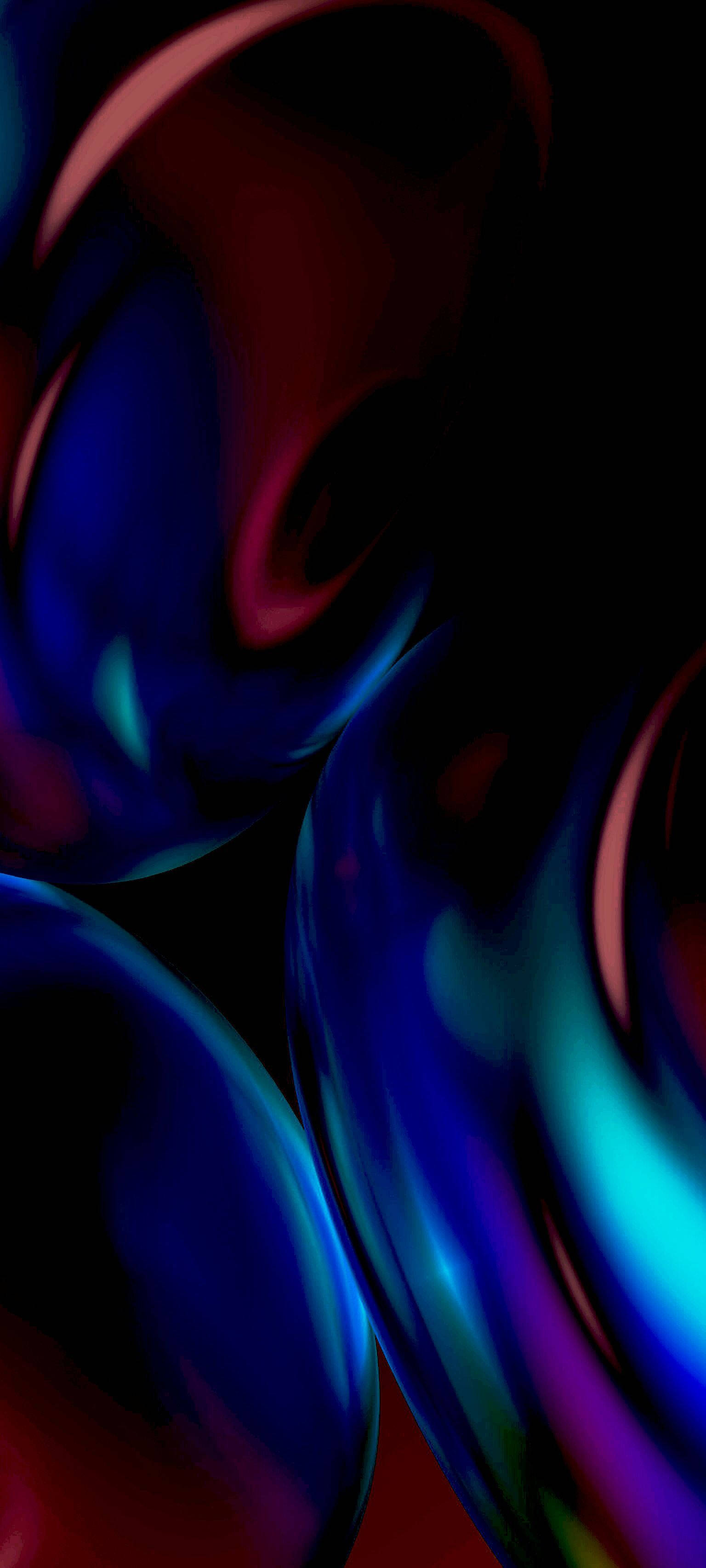 OnePlus 8 Pro, black background, deep blue, 2K Phone Wallpaper