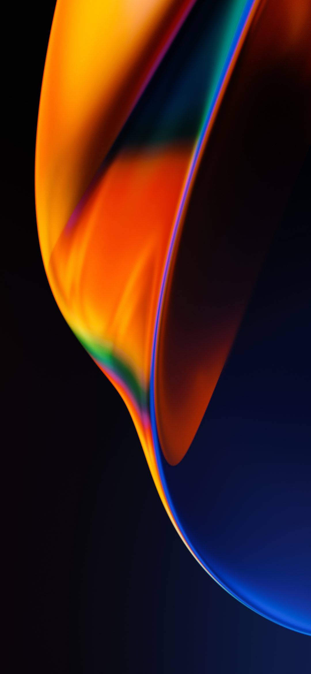 OnePlus 8 Pro, fiery orange, cool blue, Full HD Phone Wallpaper