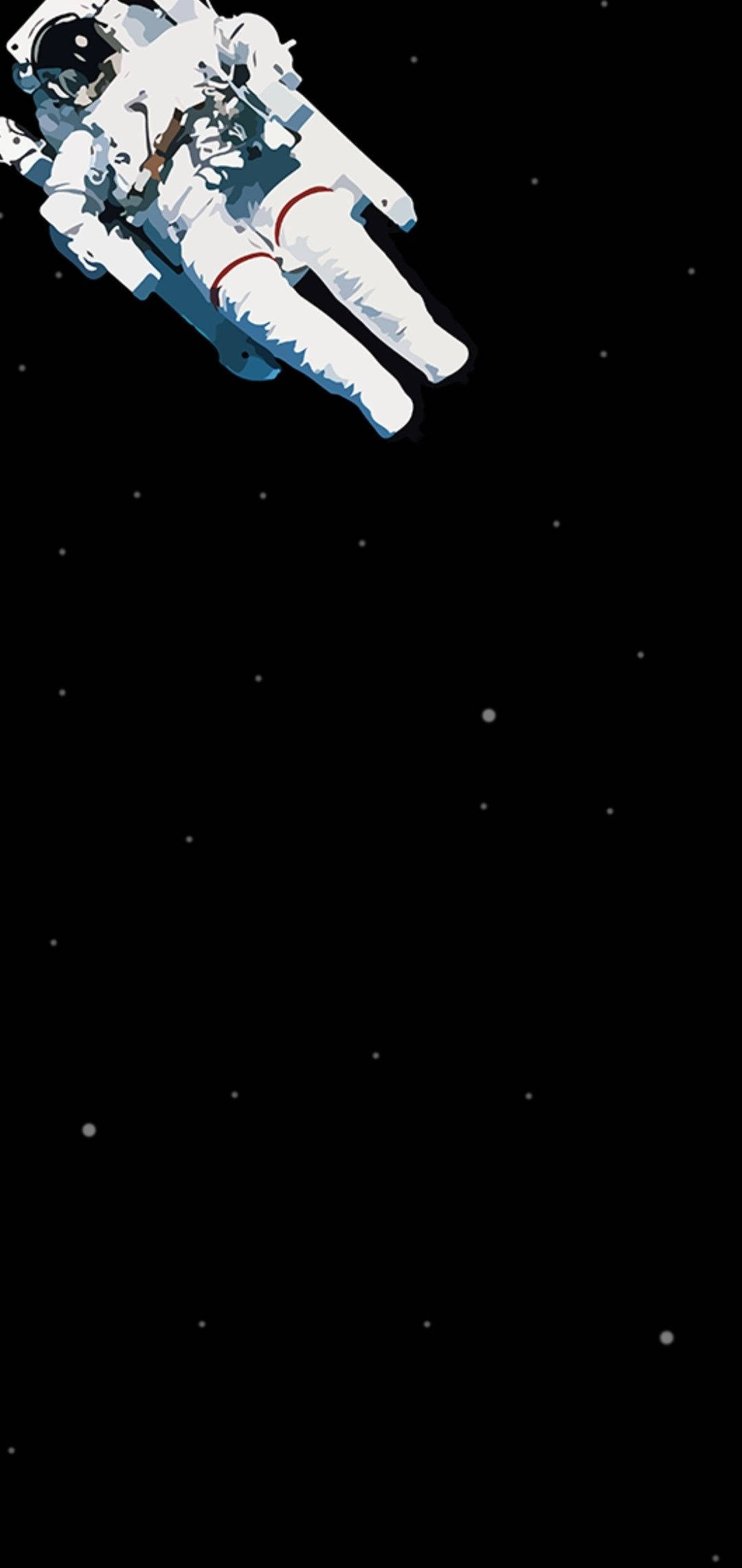 OnePlus 8 Pro, astronaut, deep black space, Full HD Phone Wallpaper