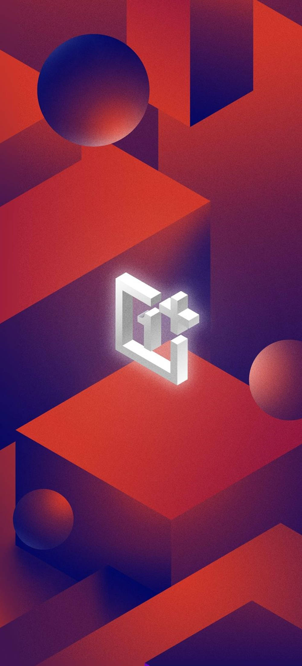 OnePlus 9 Pro, 3D White Logo, glowing white OnePlus logo, Full HD Phone Wallpaper