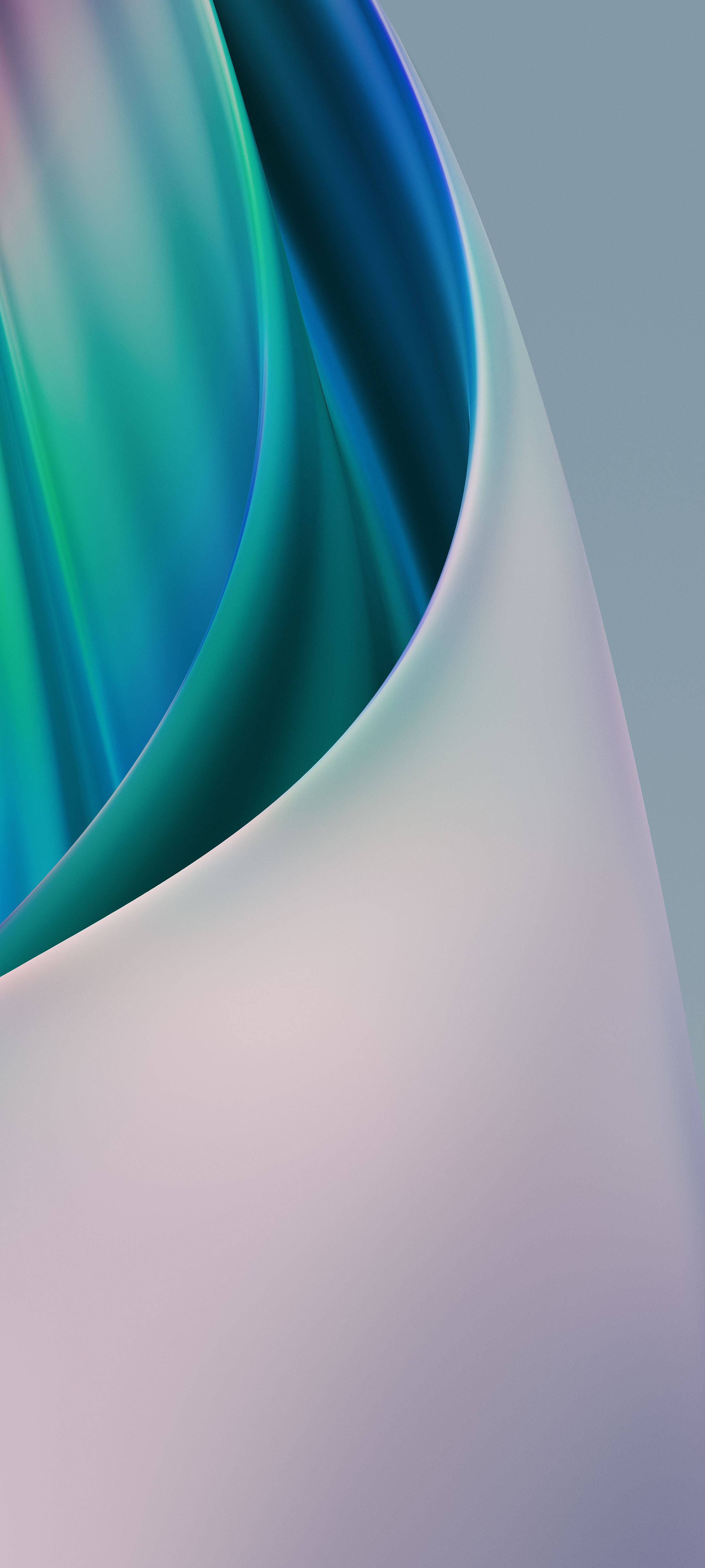 OnePlus 9R, abstract blue-green gradient, iridescent teal and blue hues, 4K Phone Wallpaper