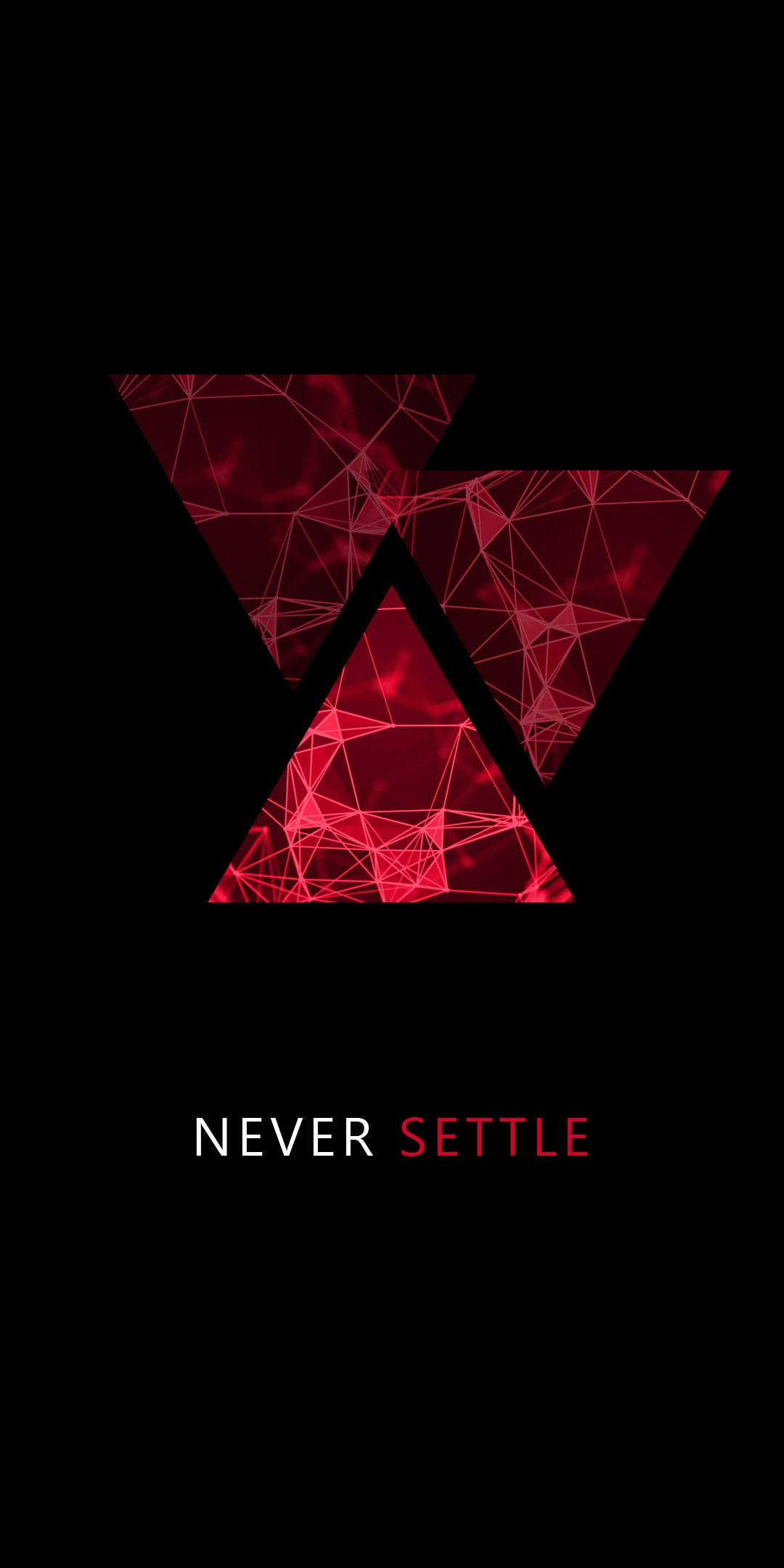 OnePlus 9R, bold red geometric triangle logo, glowing lines, Full HD Phone Wallpaper