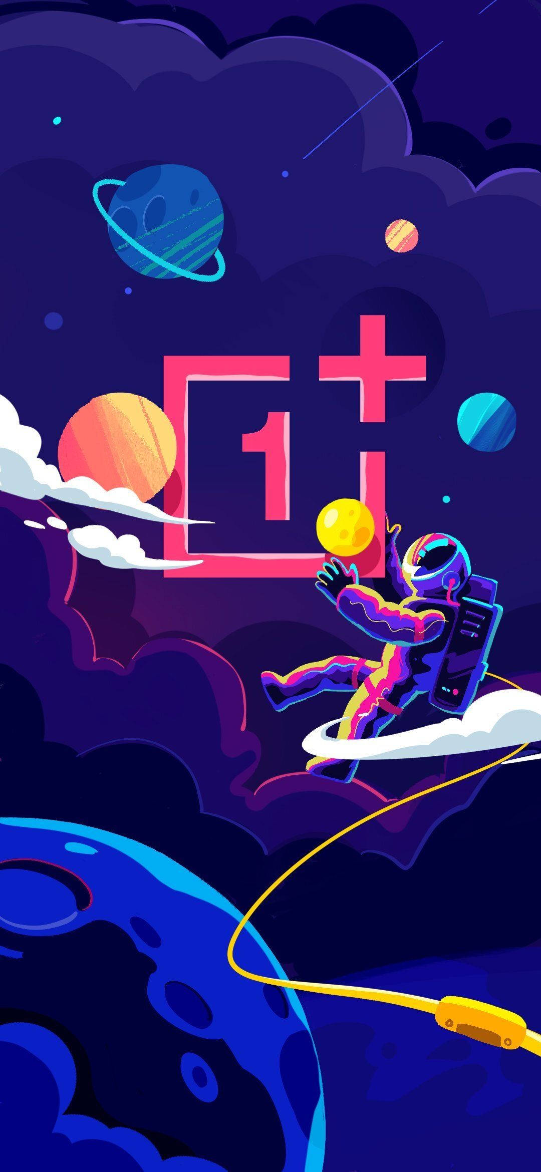 OnePlus 9R, OnePlus logo, astronaut, Full HD Phone Wallpaper