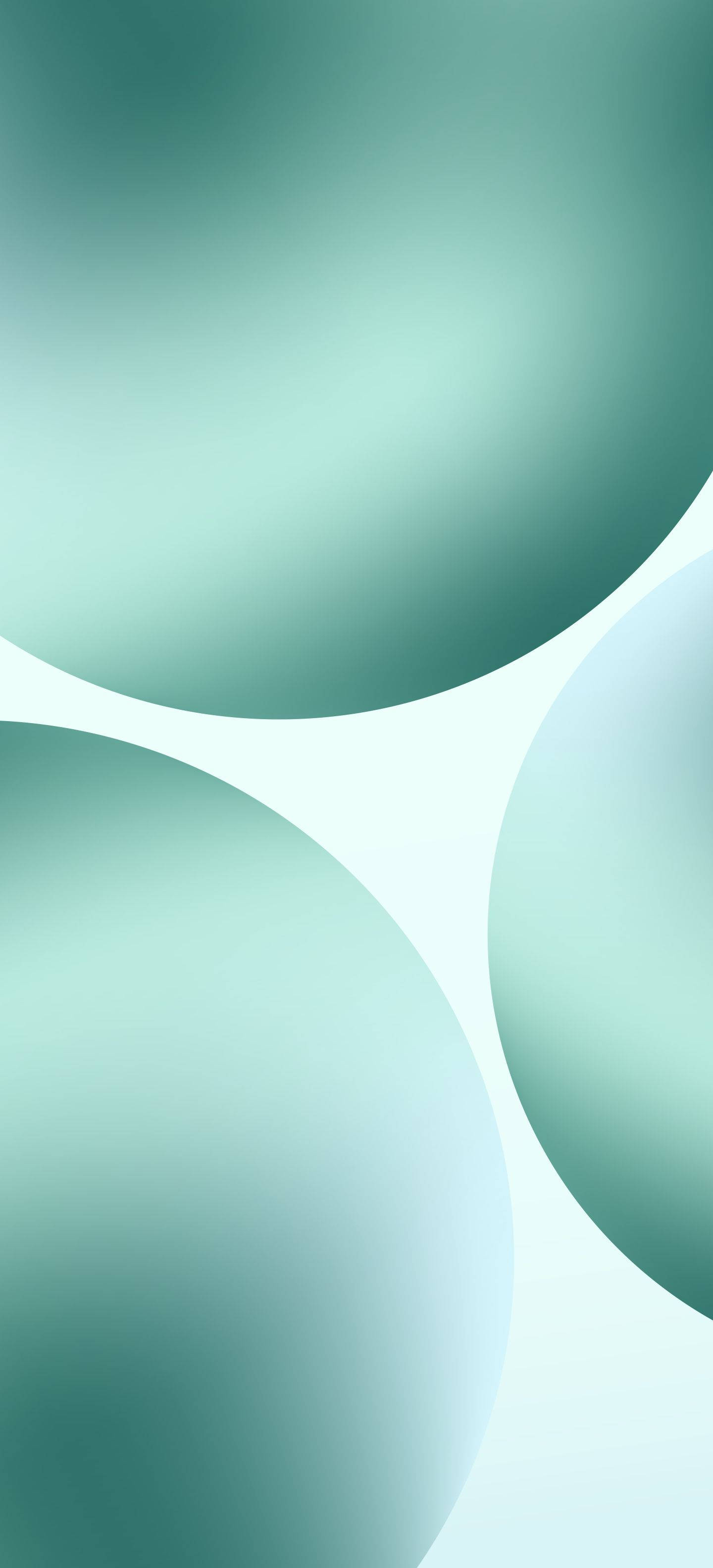 OnePlus 9R, blue gradient, teal circles, 2K Phone Wallpaper