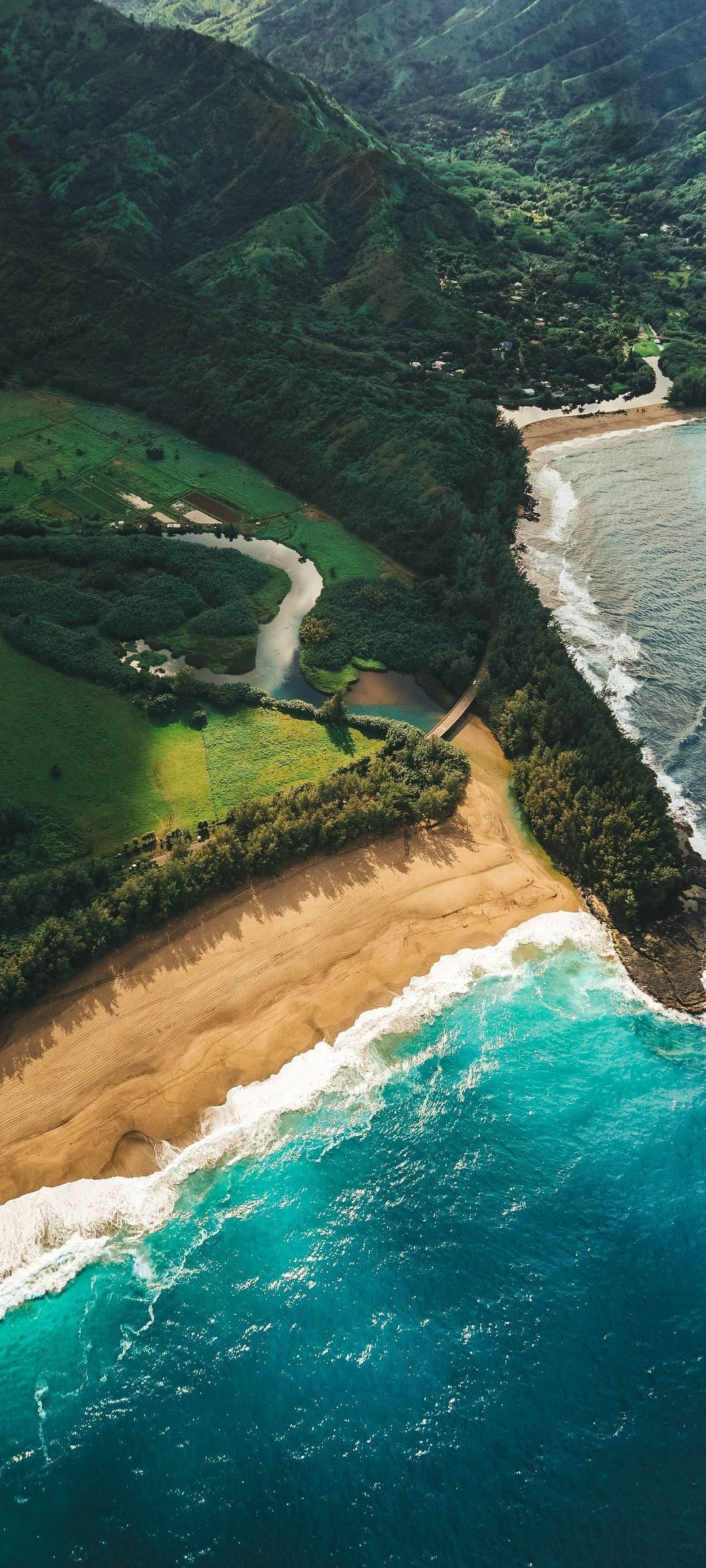 OnePlus 9R, turquoise ocean, golden beach, Full HD Phone Wallpaper