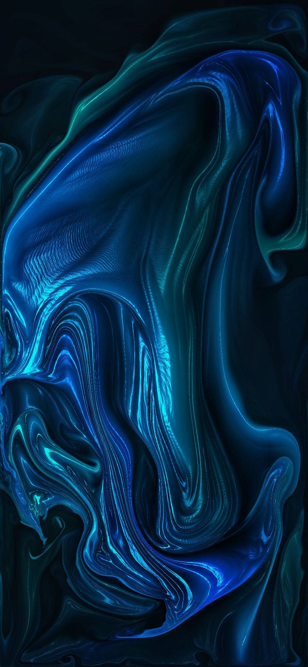 OnePlus 9R, blue paint, abstract art, Full HD Phone Wallpaper