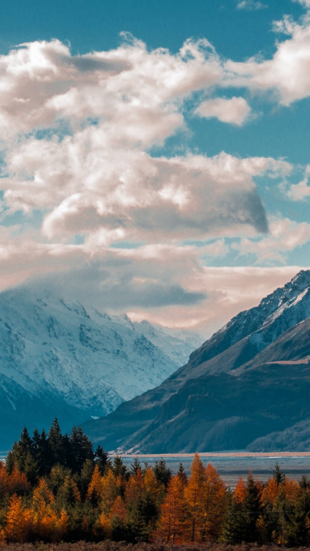 OnePlus, mountain landscape, snowcapped mountains, Full HD Phone Wallpaper