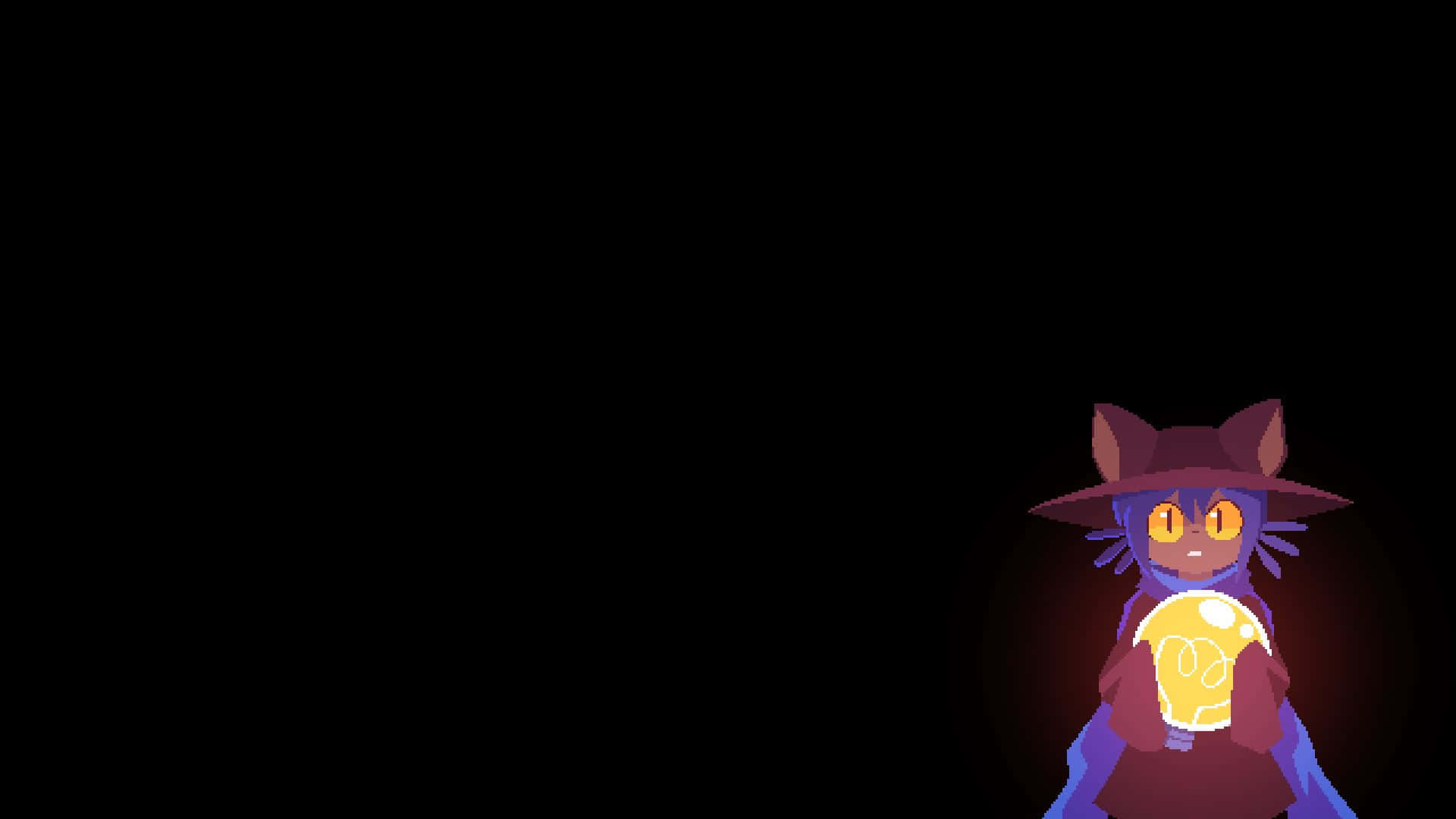 Oneshot, pixel-art cat wizard, hat, Full HD Desktop Wallpaper