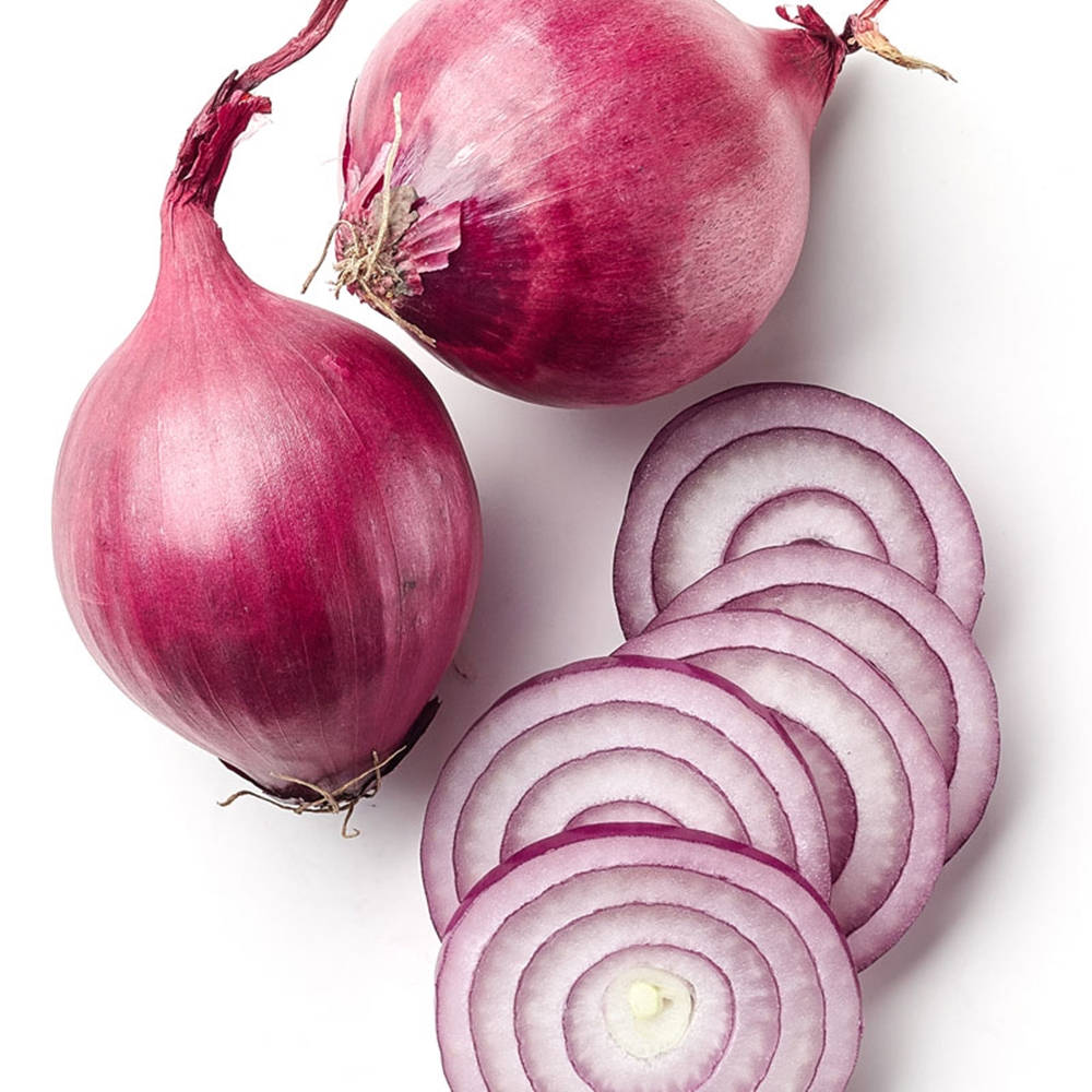 red onion, sliced rings, whole red onions, SD Desktop Wallpaper