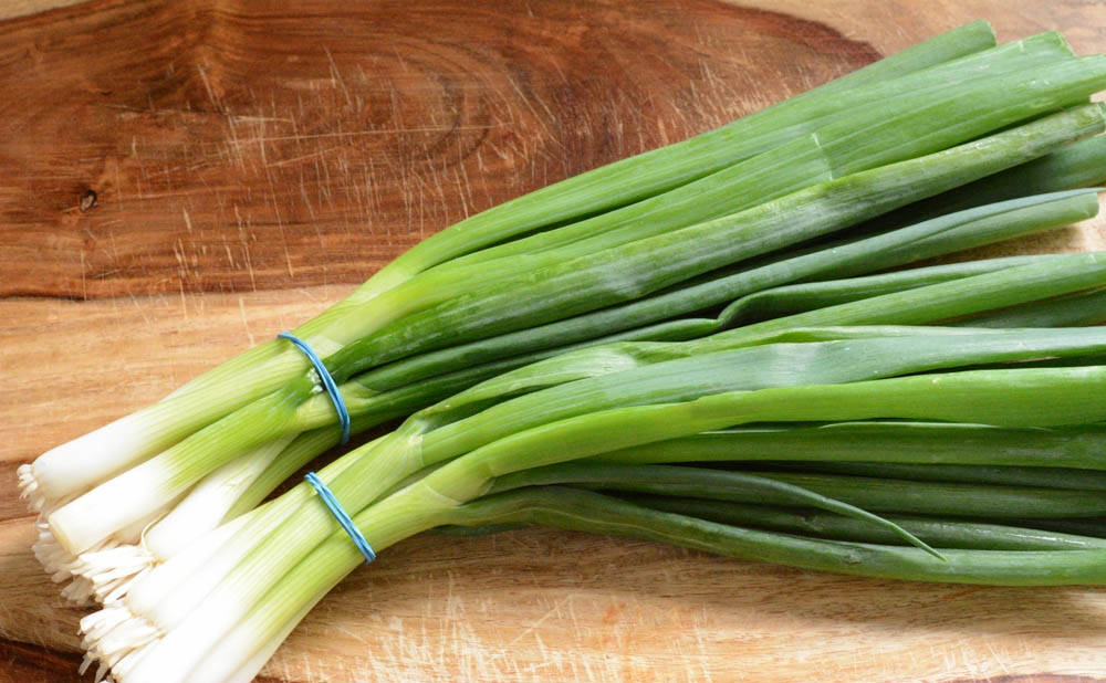 spring onion, scallions, blue rubber bands, SD Desktop Wallpaper