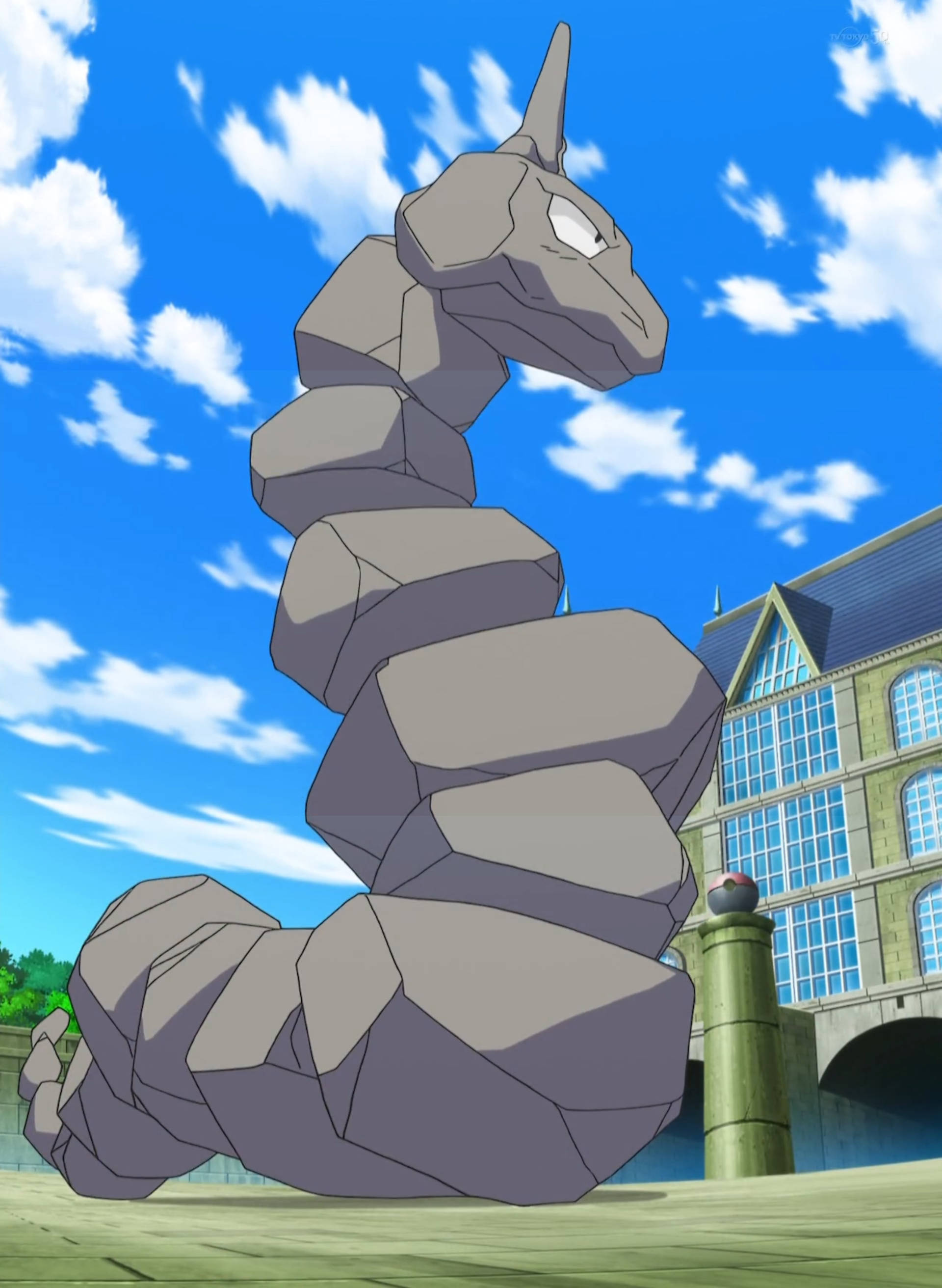 Onix, modern building, bright blue sky, 2K Phone Wallpaper