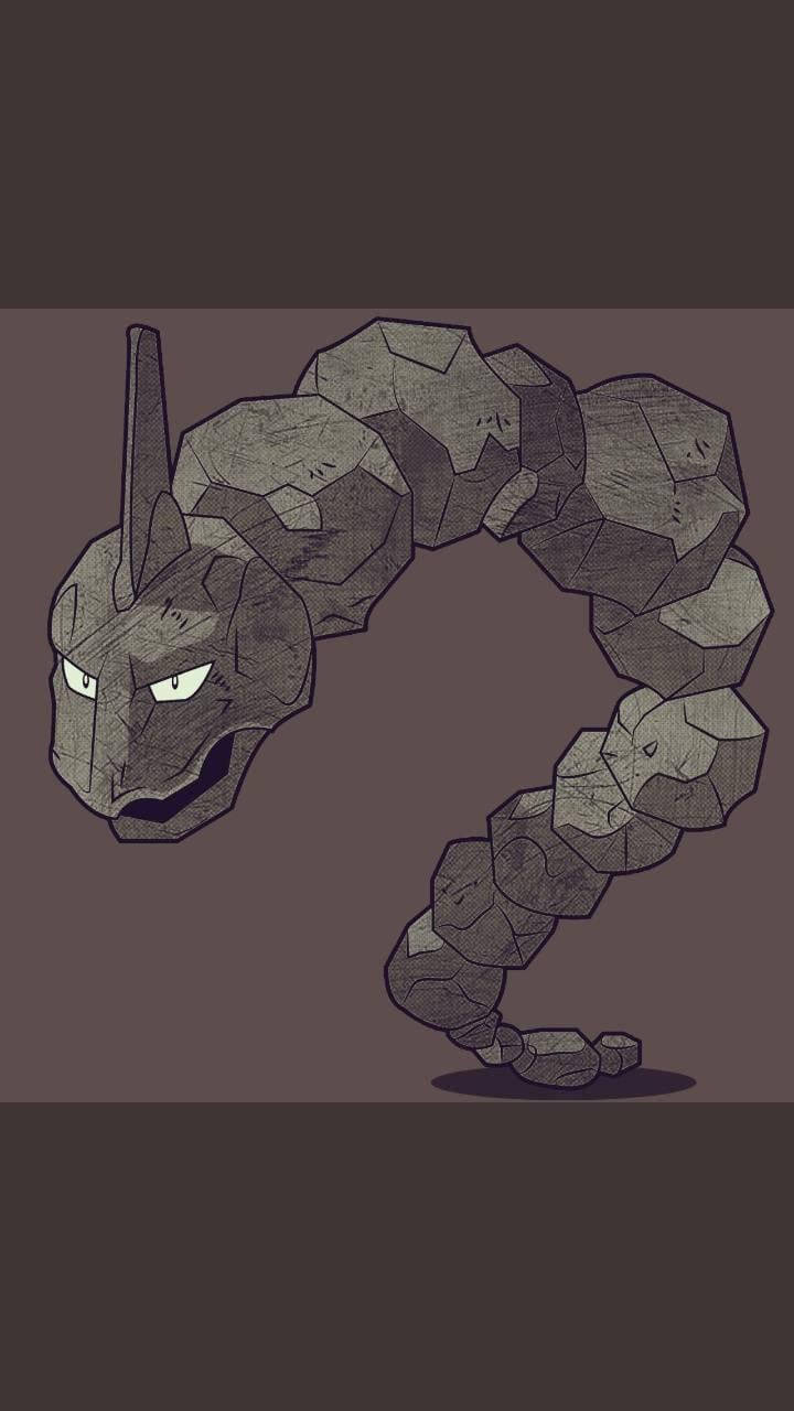 Onix, brown background, glowing eyes, HD Phone Wallpaper