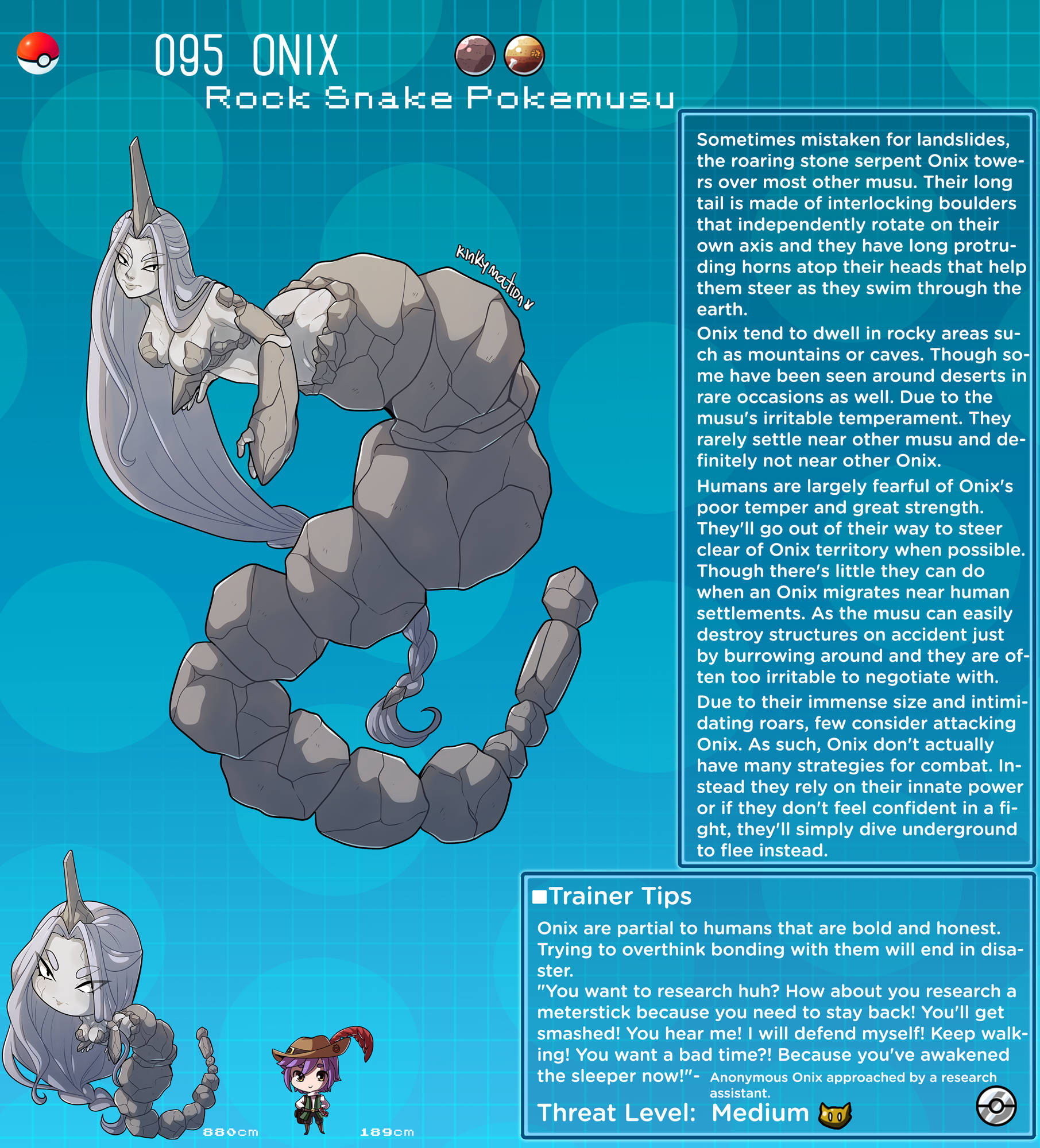 Onix, anime rock snake Pokémon, long boulder tail, Full HD Phone Wallpaper