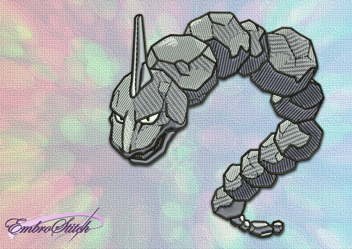 Onix, stone serpent, horned head, SD Desktop Wallpaper