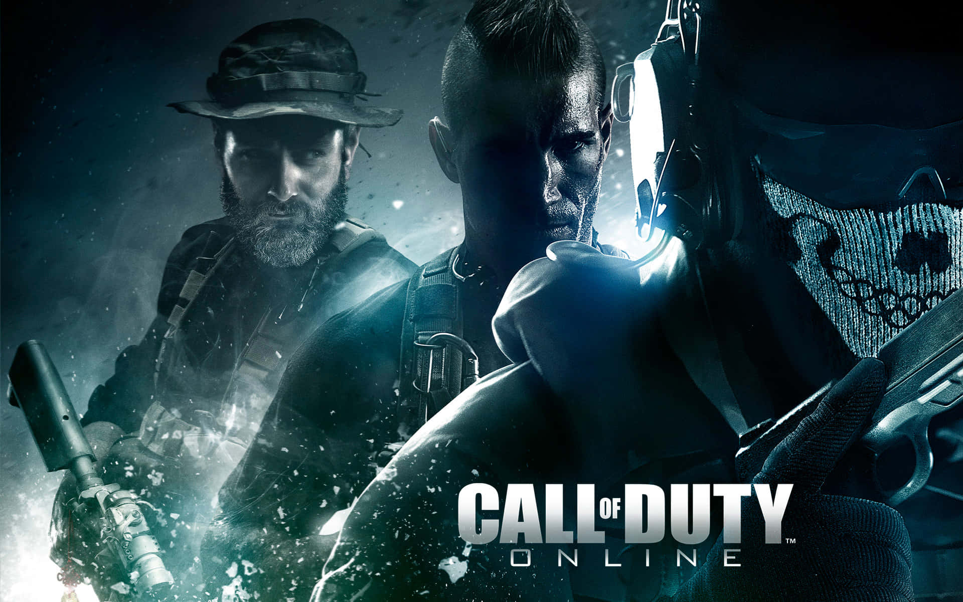 online gaming, tactical gear, glowing weapon highlights, Full HD Desktop Wallpaper