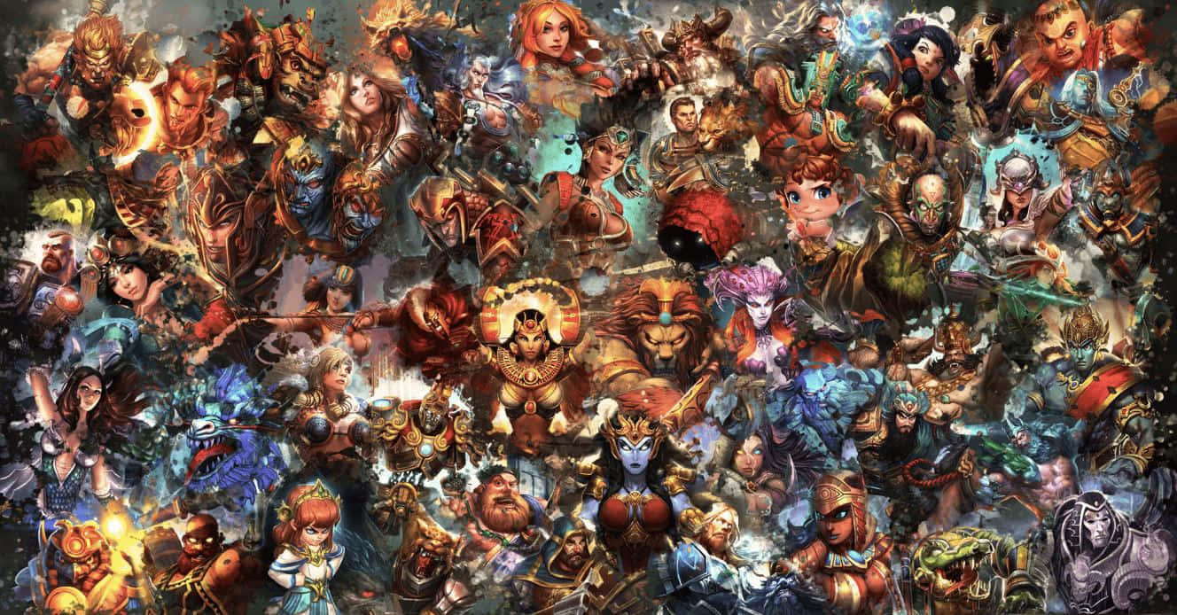 online gaming, fantasy characters, dynamic poses, HD Desktop Wallpaper