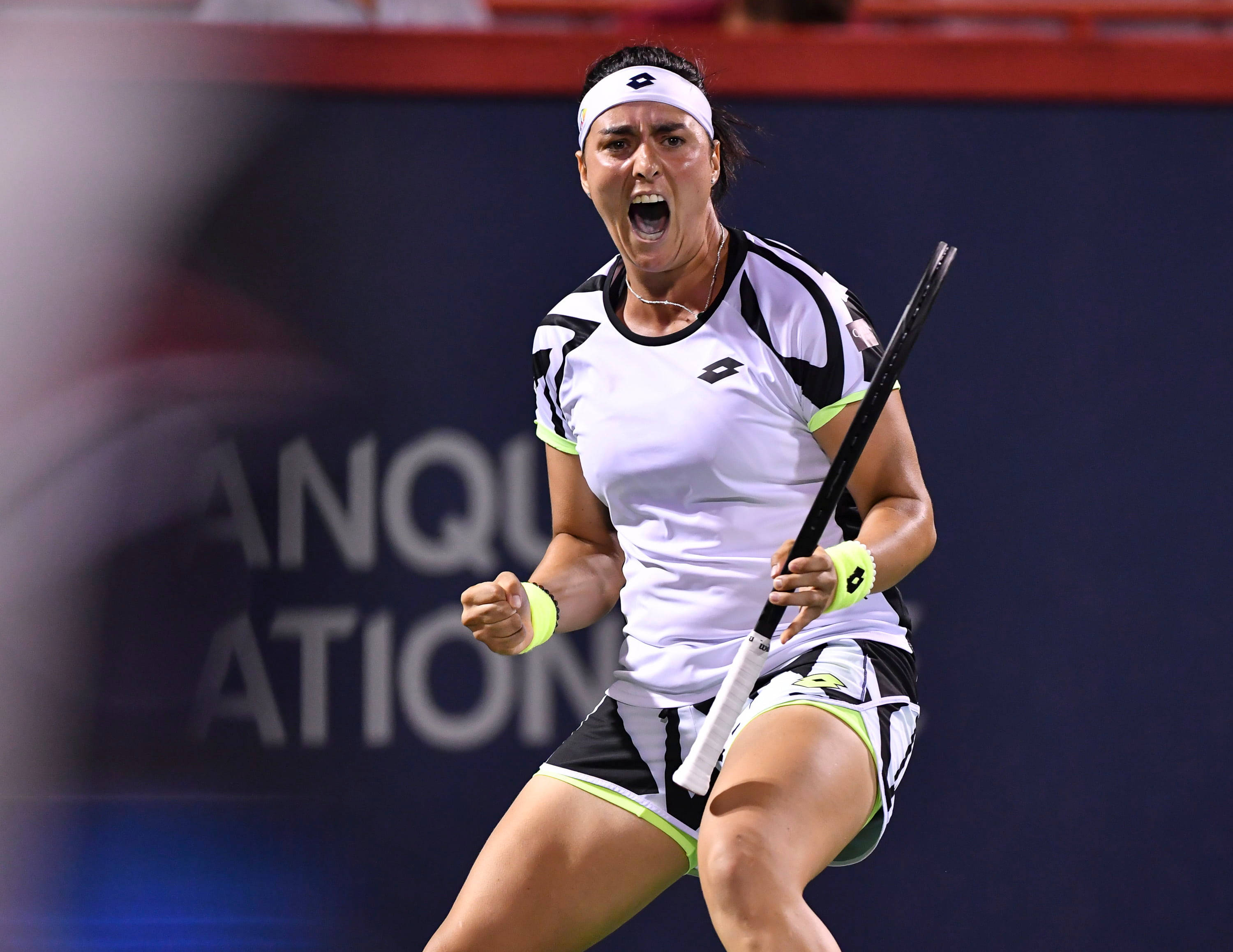 Ons Jabeur, tennis player, racket, 2K Desktop Wallpaper