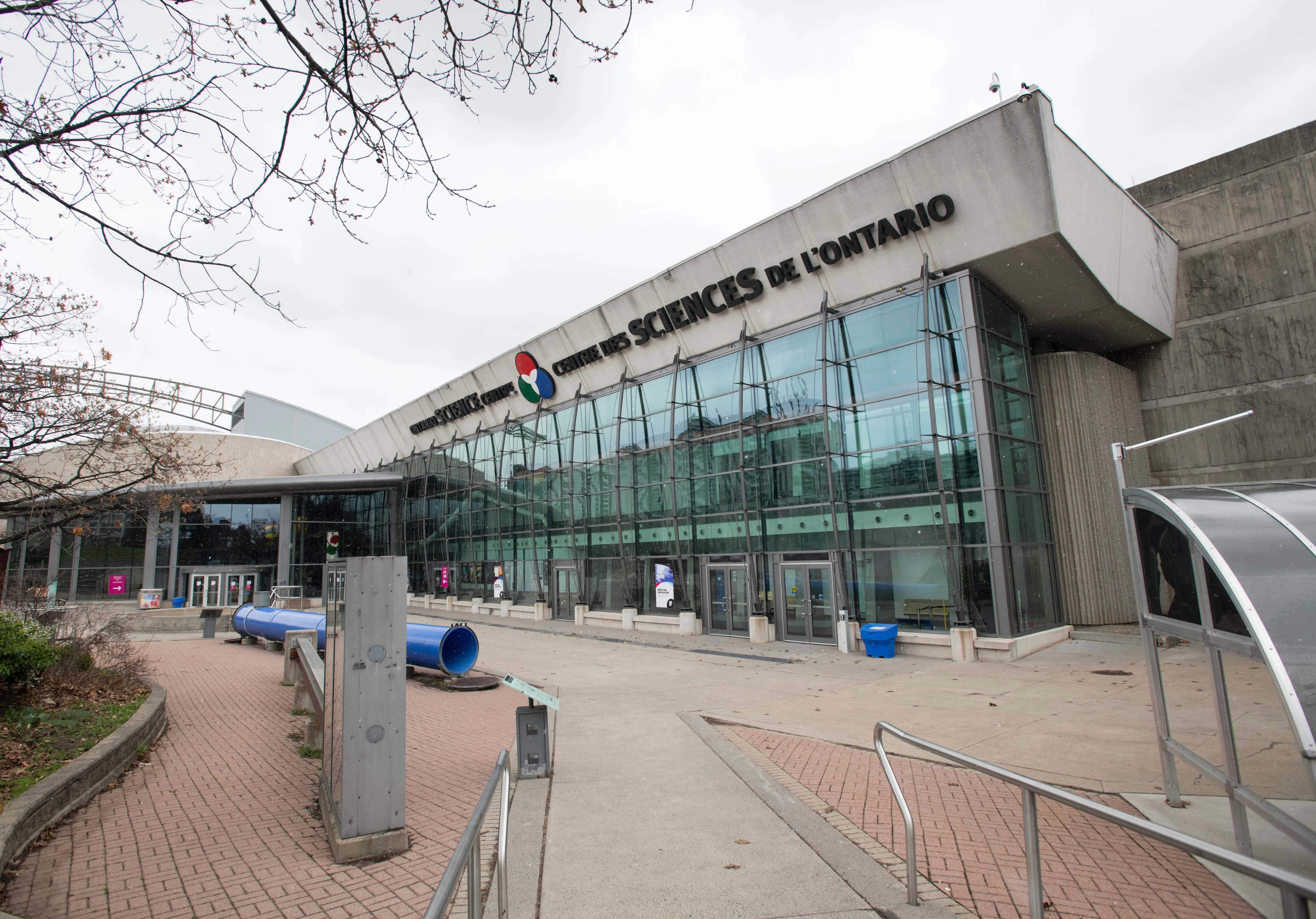 Ontario Science Centre, glass facade, concrete structure, 5K Desktop Wallpaper
