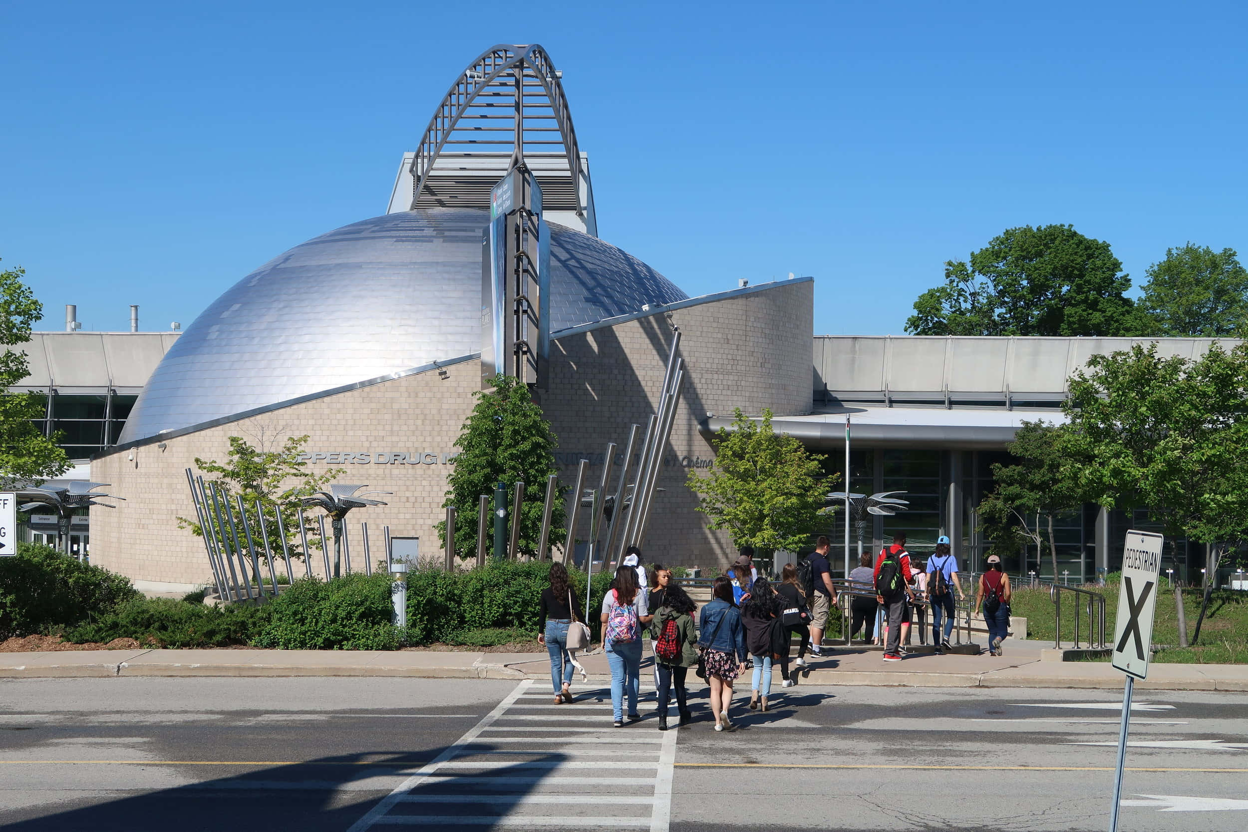 Ontario Science Centre, modern building, large metallic dome, Full HD Desktop Wallpaper