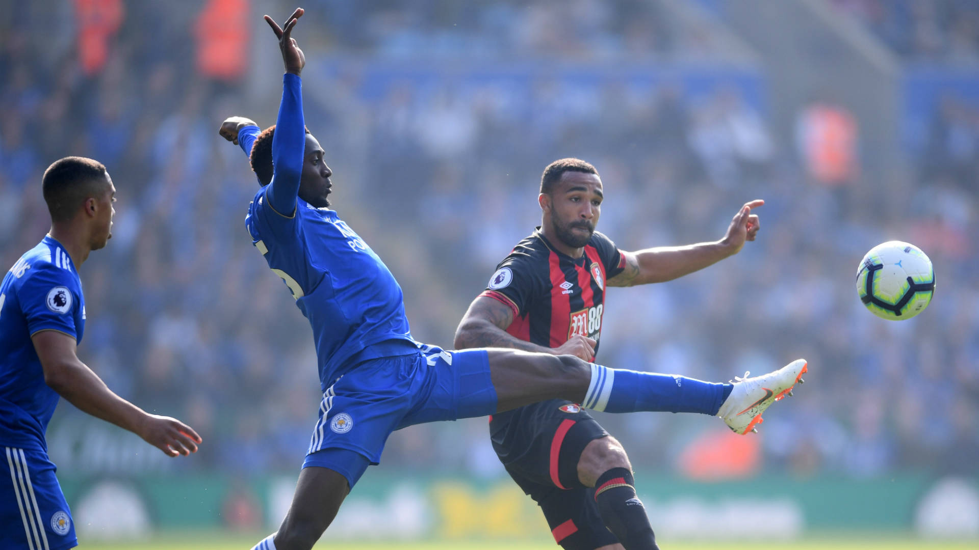 Onyinye Ndidi, blue, sunlit pitch, Full HD Desktop Wallpaper