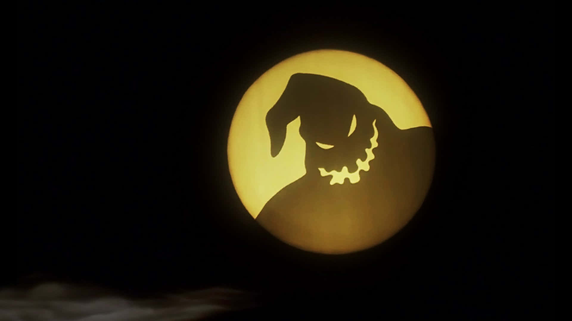 Oogie Boogie, jack-o-lantern moon, sinister carved face, Full HD Desktop Wallpaper