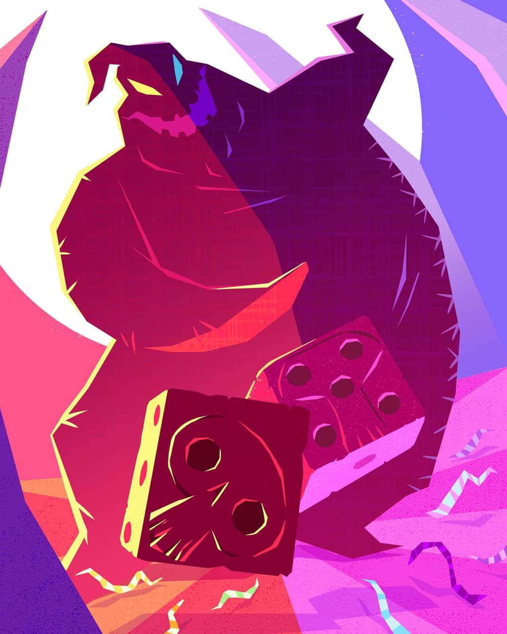 Oogie Boogie, purple, glowing eyes, HD Phone Wallpaper