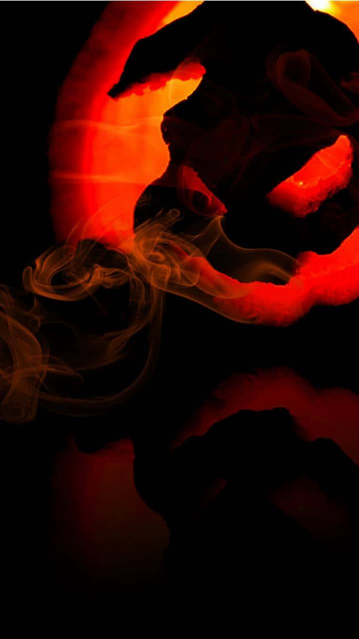Oogie Boogie, Dark Red, fiery orange smoke, HD Phone Wallpaper