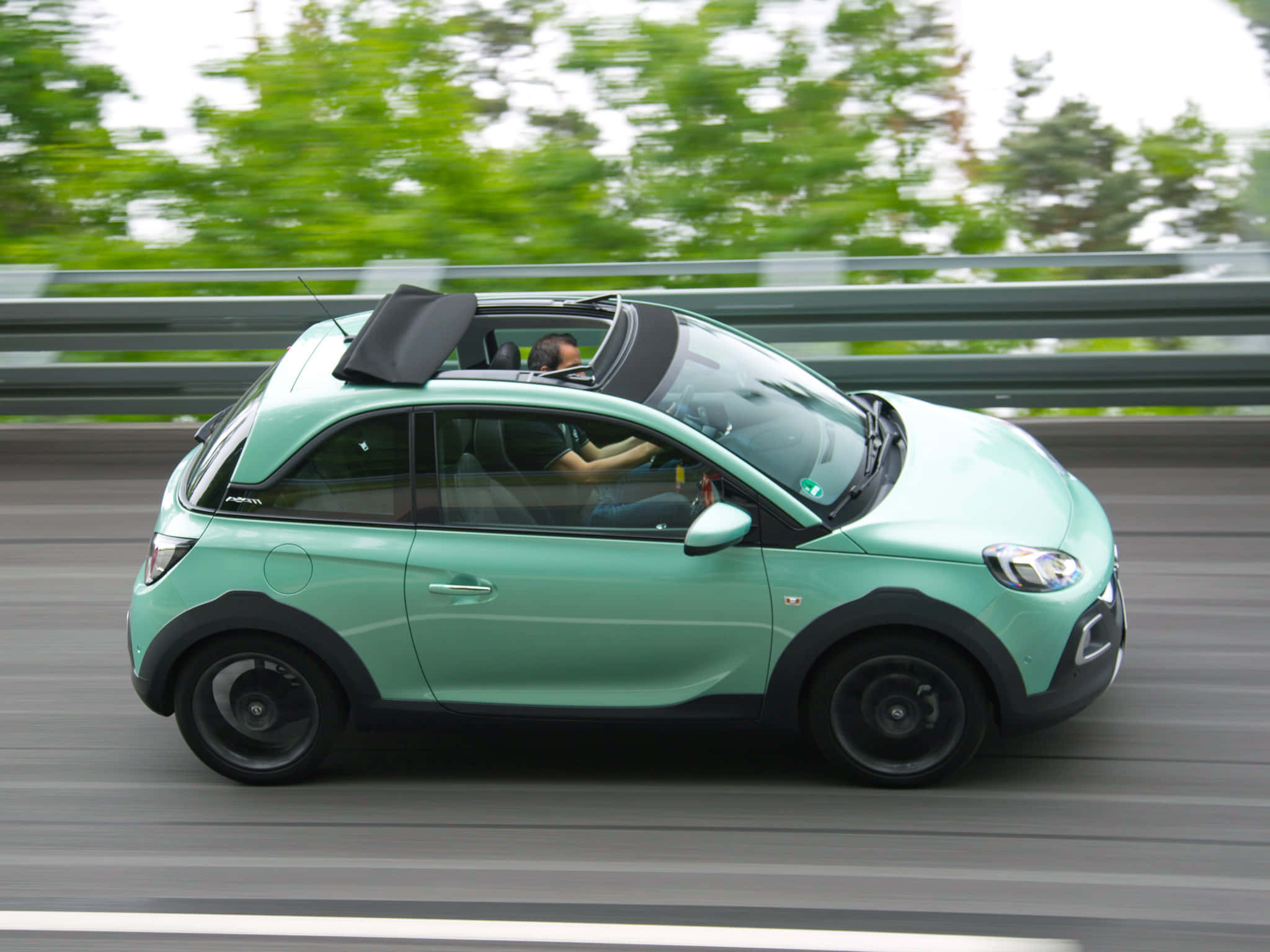 Opel Adam, mint green, compact car, Full HD Desktop Wallpaper