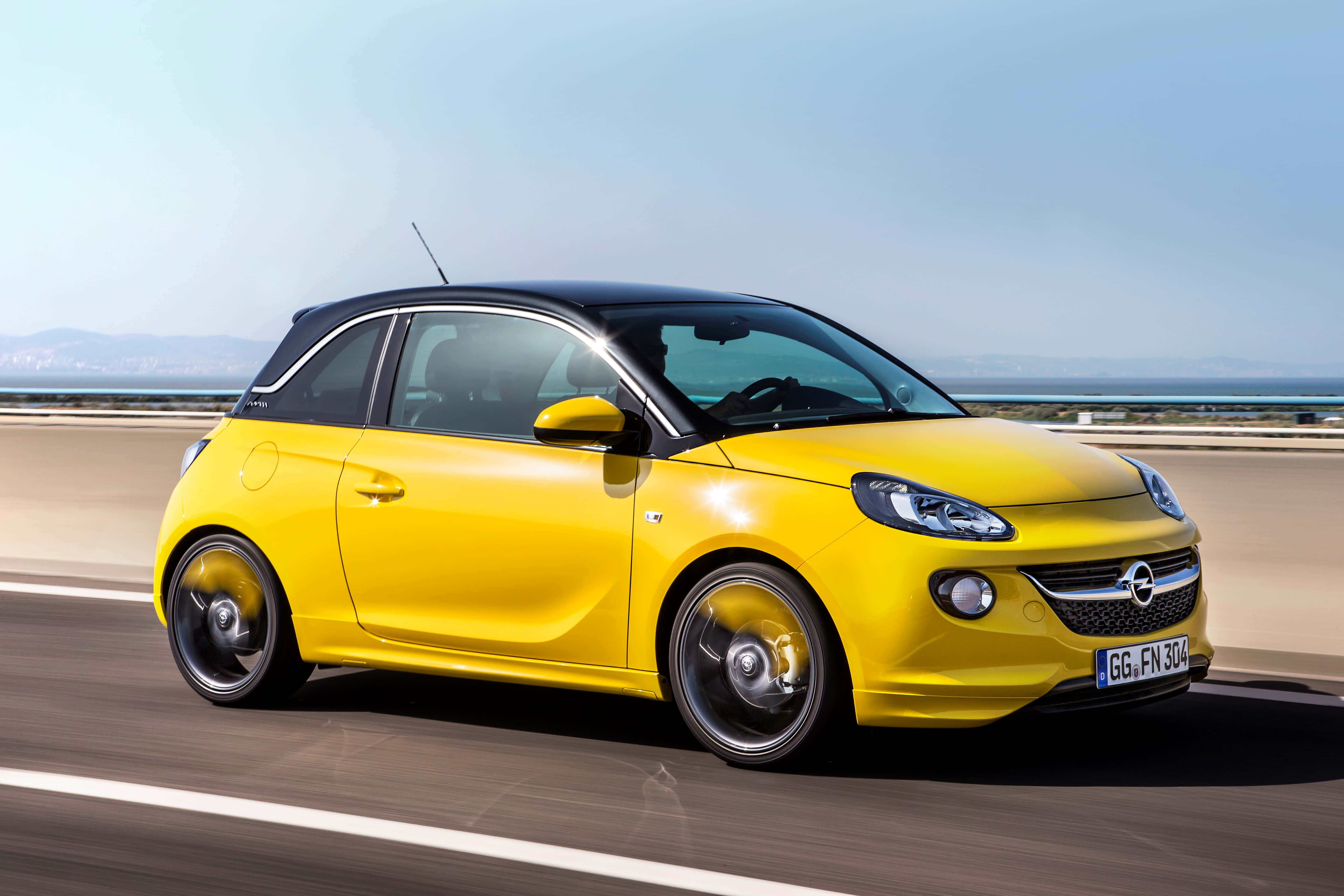 Opel Adam, vibrant yellow, black roof, 5K Desktop Wallpaper