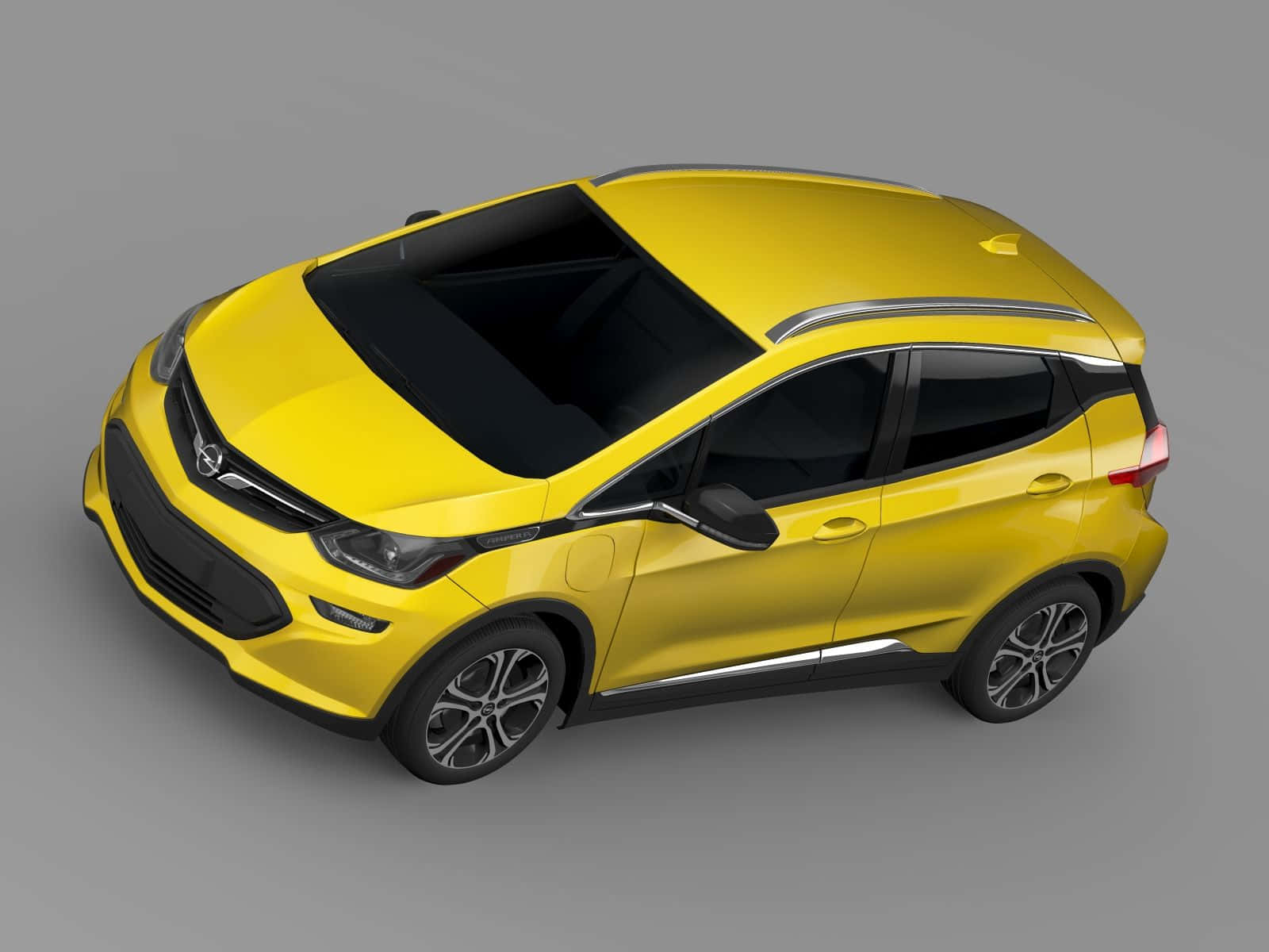Opel Ampera, vibrant yellow, black accents, HD Desktop Wallpaper