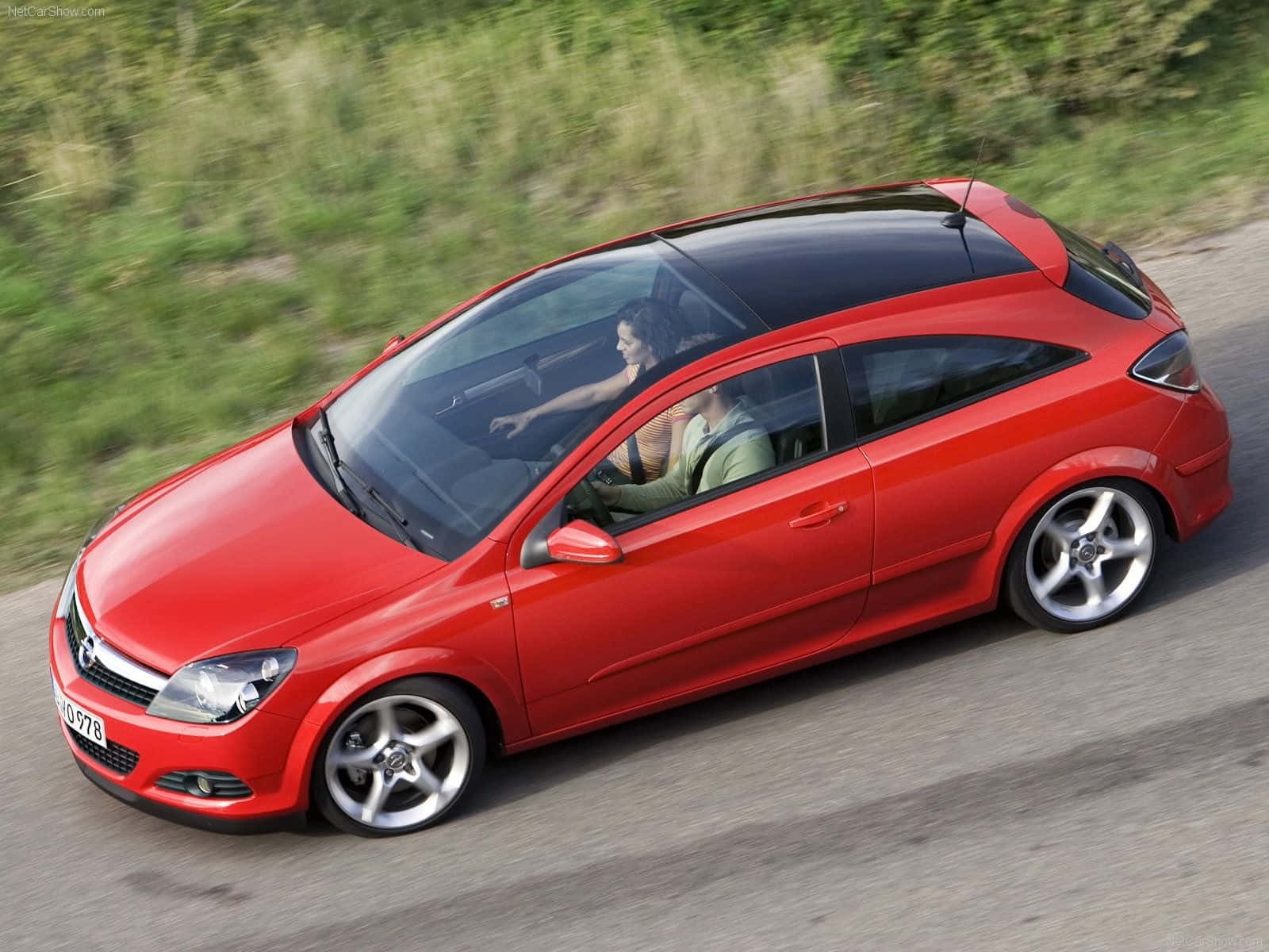 Opel Astra, red, coupe, HD Desktop Wallpaper