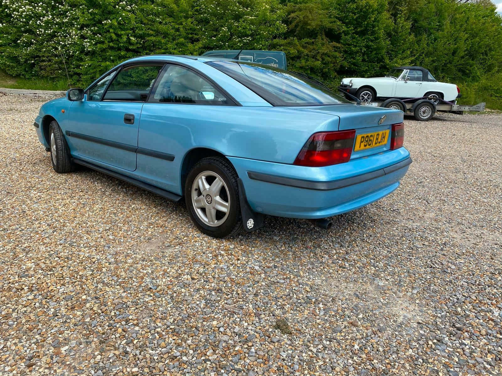 Opel Calibra, light blue, coupe, HD Desktop Wallpaper