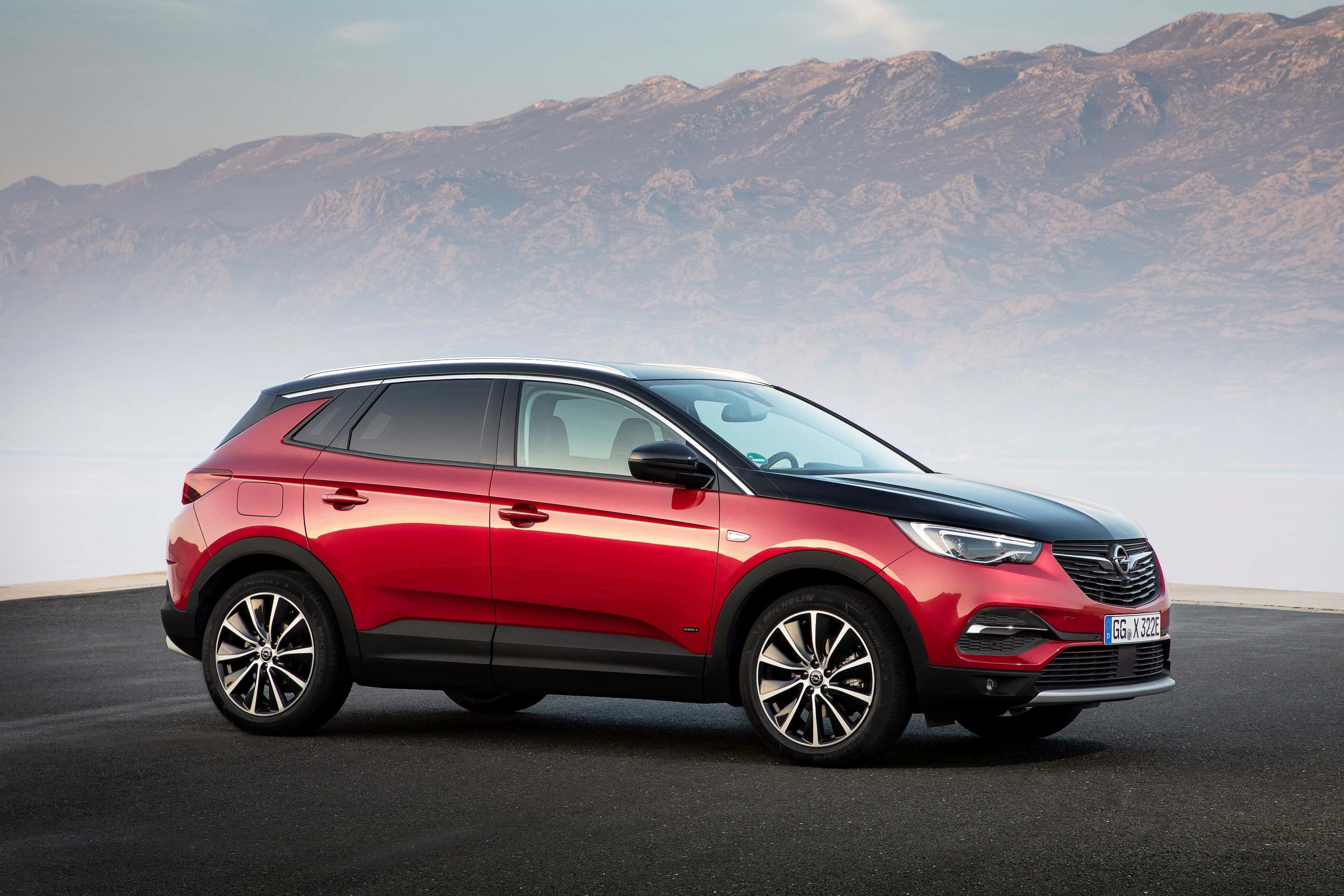 Opel Grandland X, red, black, 2K Desktop Wallpaper