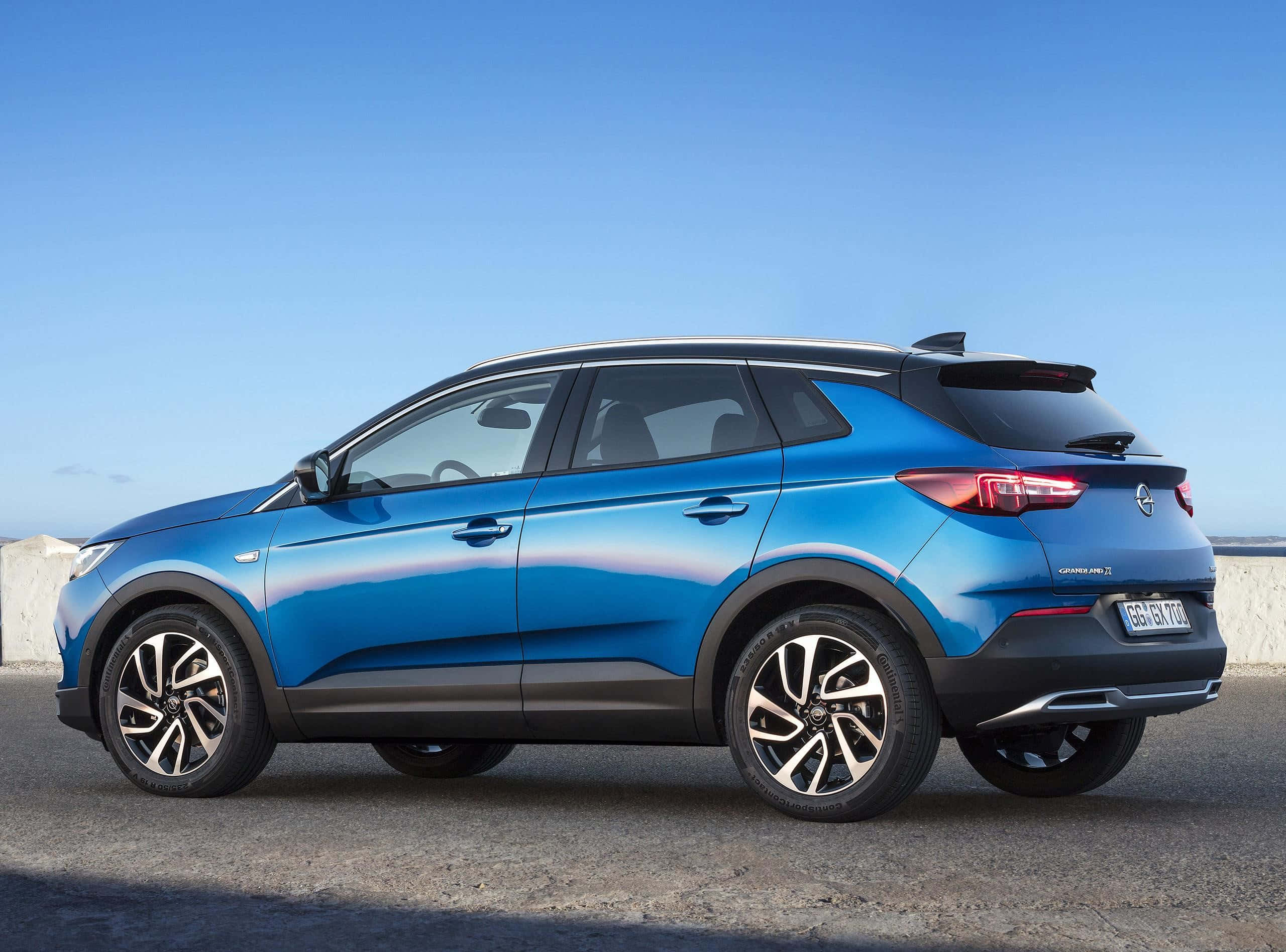 Opel Grandland X, blue, asphalt, 2K Desktop Wallpaper