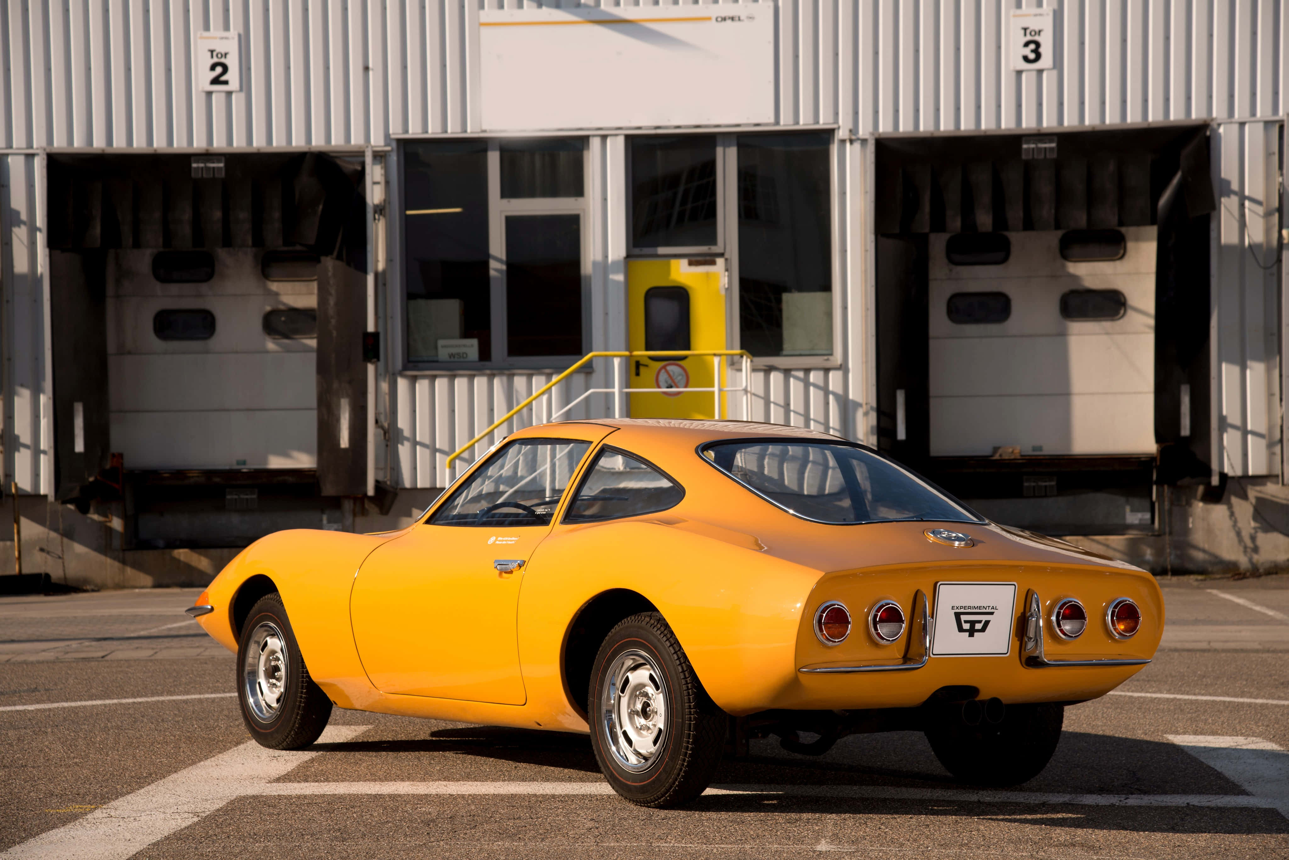 Opel GT, vibrant yellow, classic sports car, 4K Desktop Wallpaper