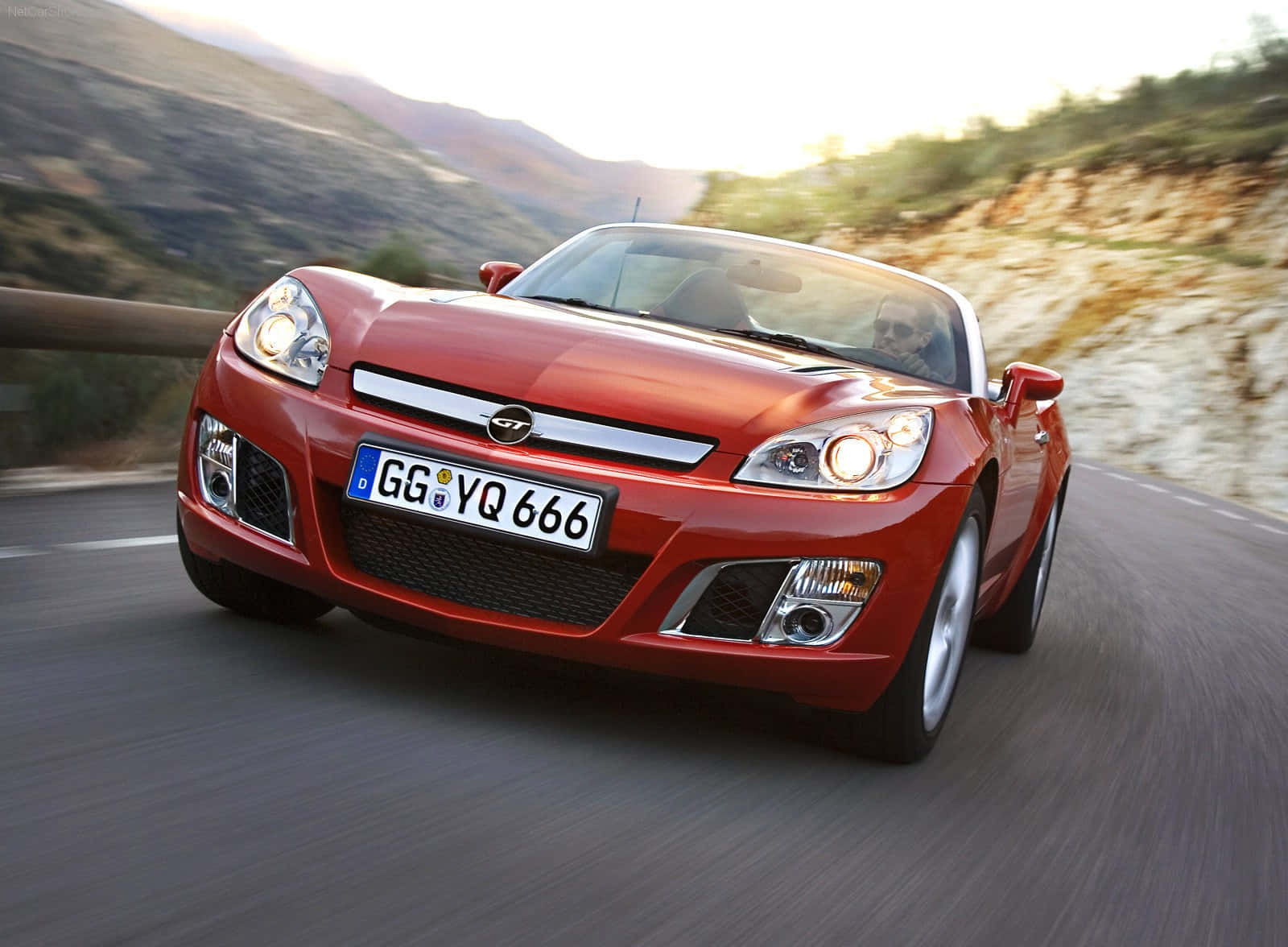 Opel GT, red, convertible, HD Desktop Wallpaper