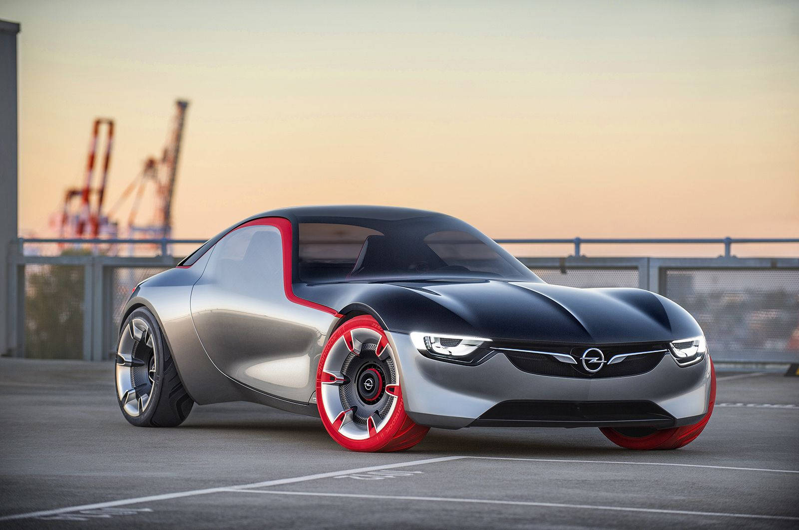Opel GT, sports car, silver, HD Desktop Wallpaper