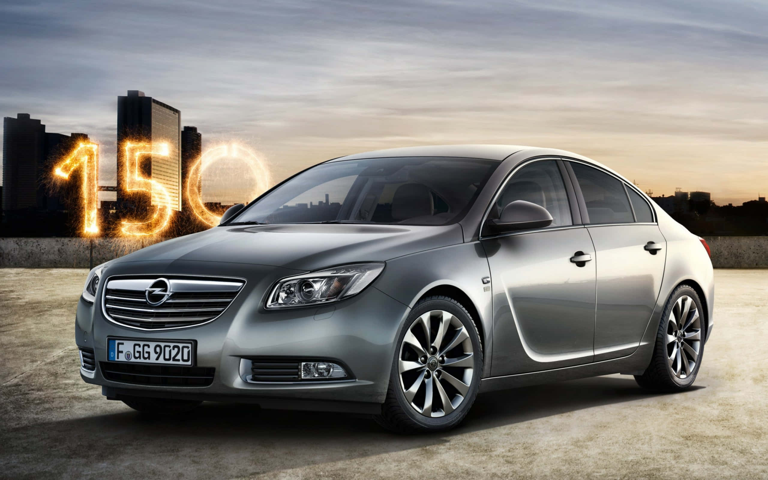 Opel Insignia, silver, rooftop, 2K Desktop Wallpaper