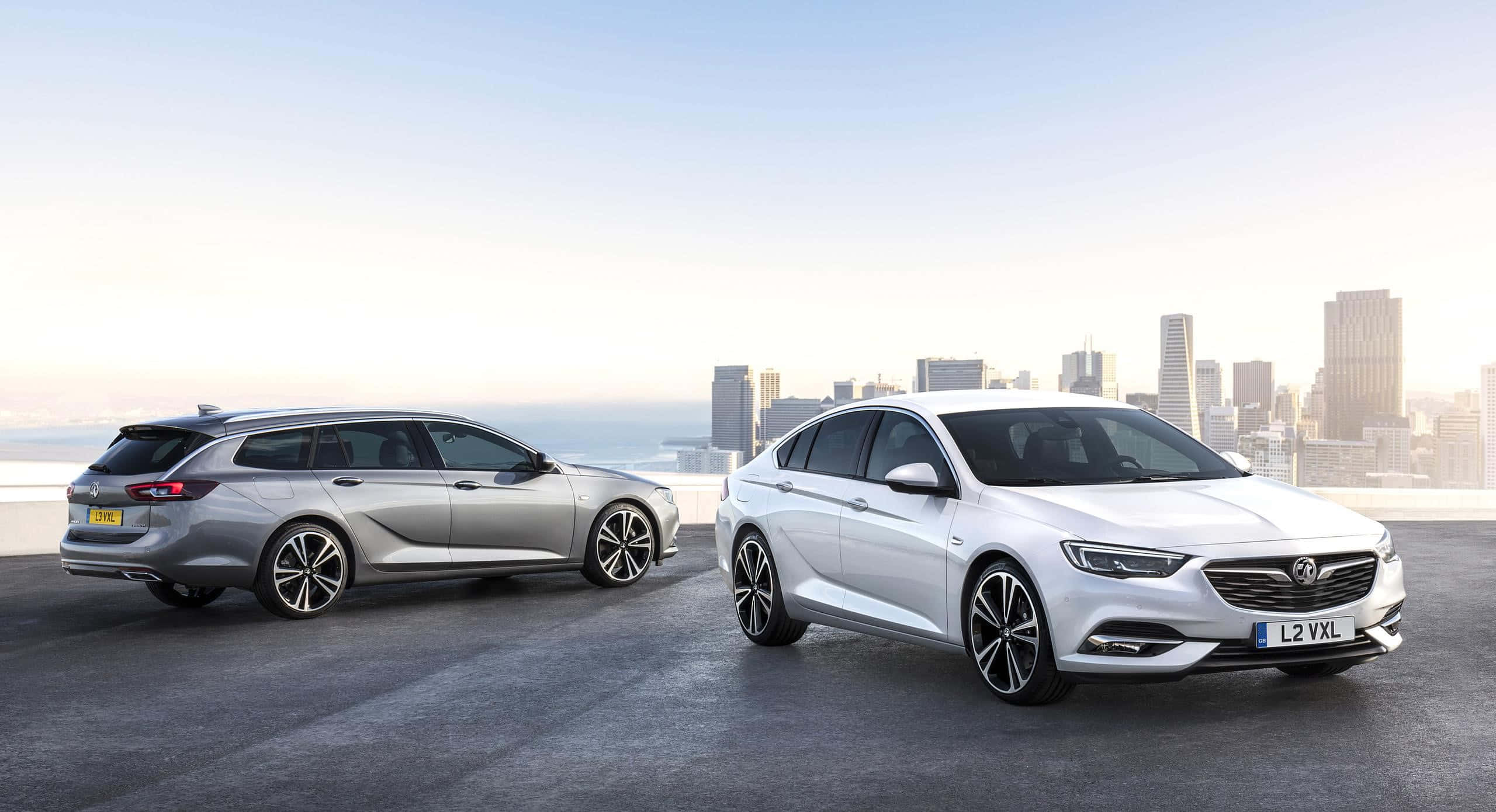Opel Insignia, silver, white, 2K Desktop Wallpaper