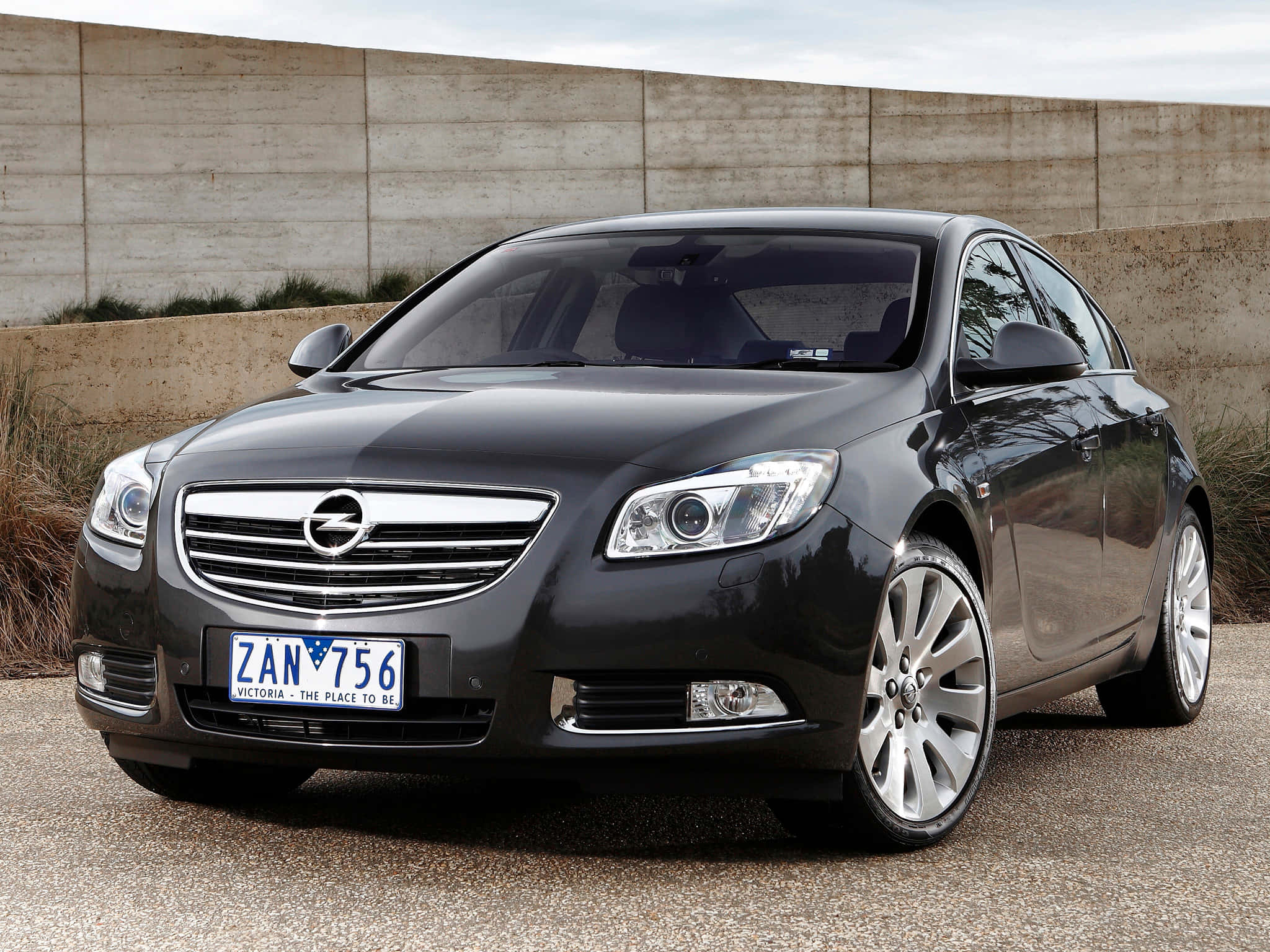 Opel Insignia, black, sedan, Full HD Desktop Wallpaper