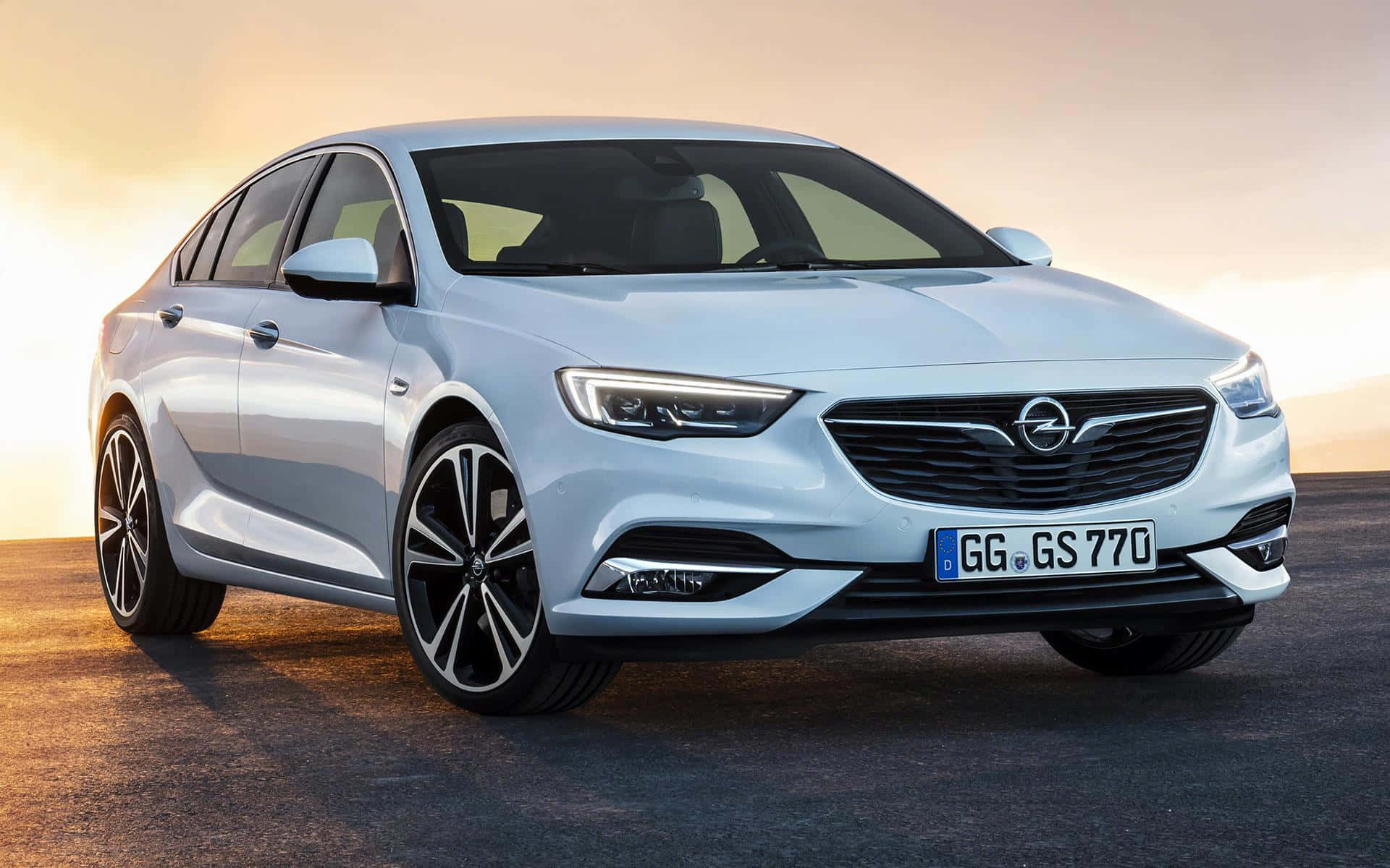 Opel Insignia, silver, golden hour, Full HD Desktop Wallpaper