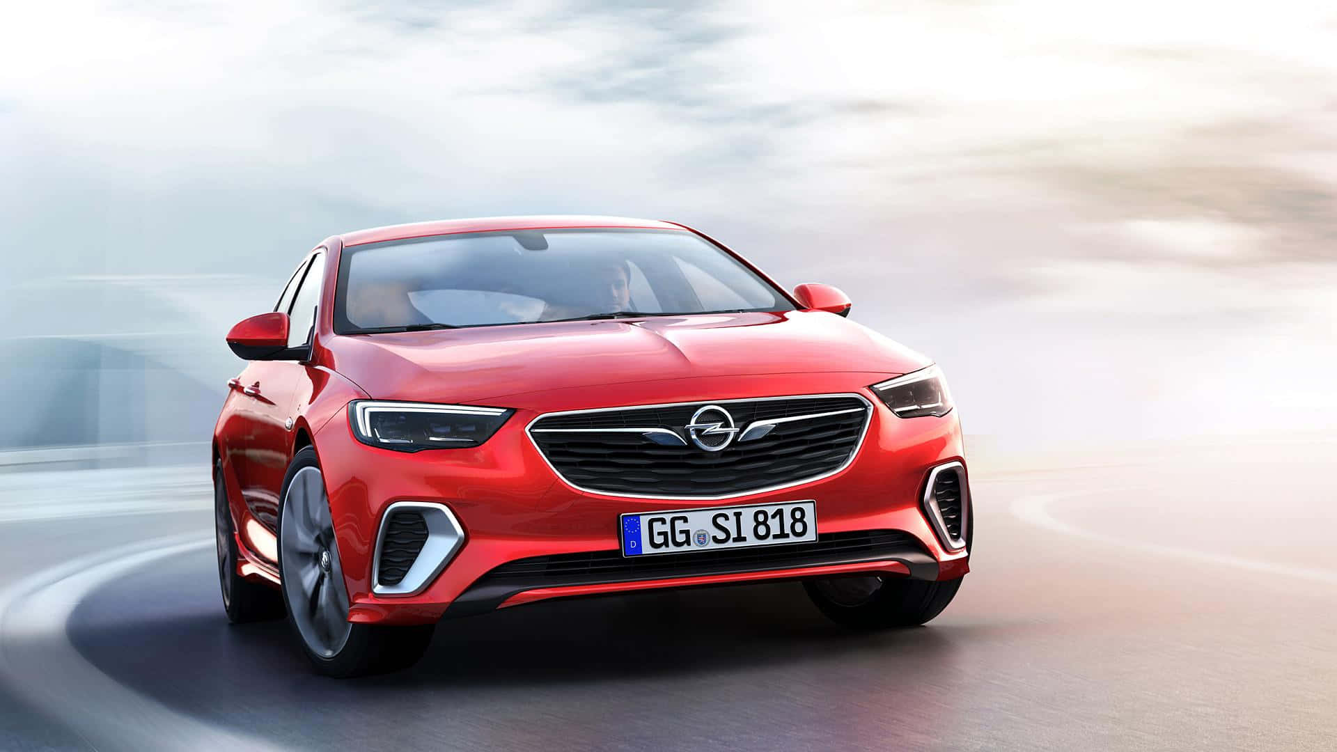 Opel Insignia, red, sedan, Full HD Desktop Wallpaper