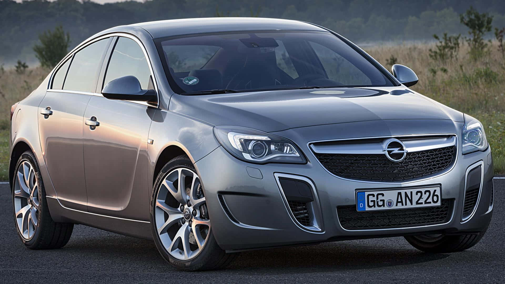 Opel Insignia, silver, sedan, Full HD Desktop Wallpaper