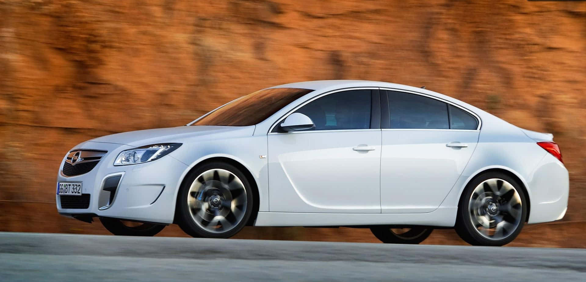 Opel Insignia, white sedan, road, Full HD Desktop Wallpaper