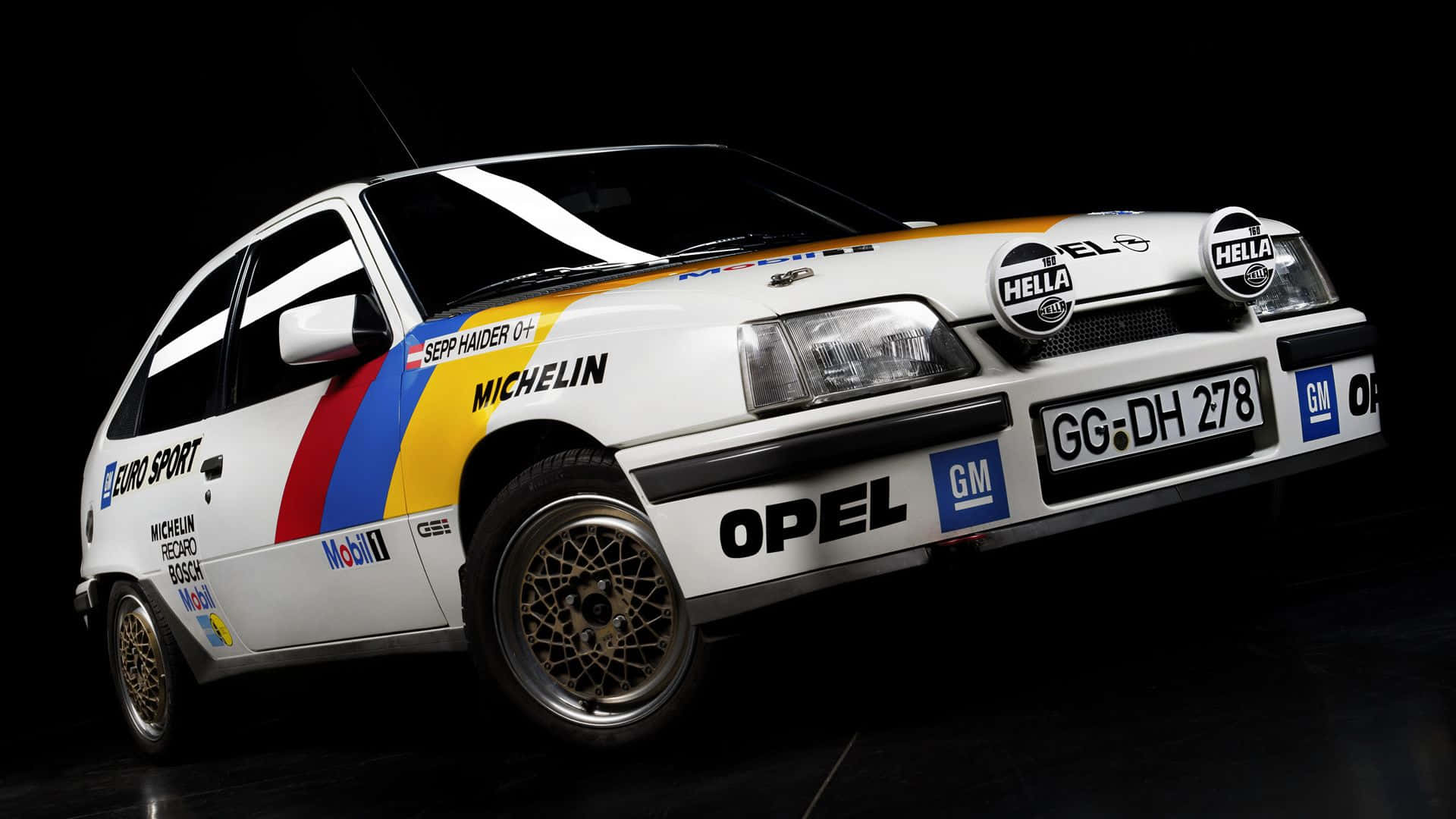 Opel Kadett, white, rally car, Full HD Desktop Wallpaper